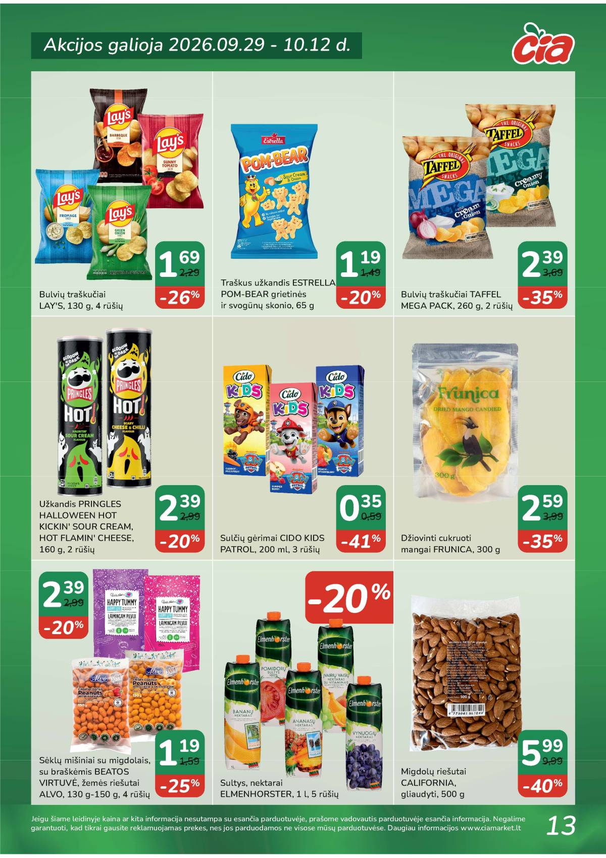 Čia Market - ČIA MARKET akcijų leidinys Nr. 20 (95) 13 puslapis