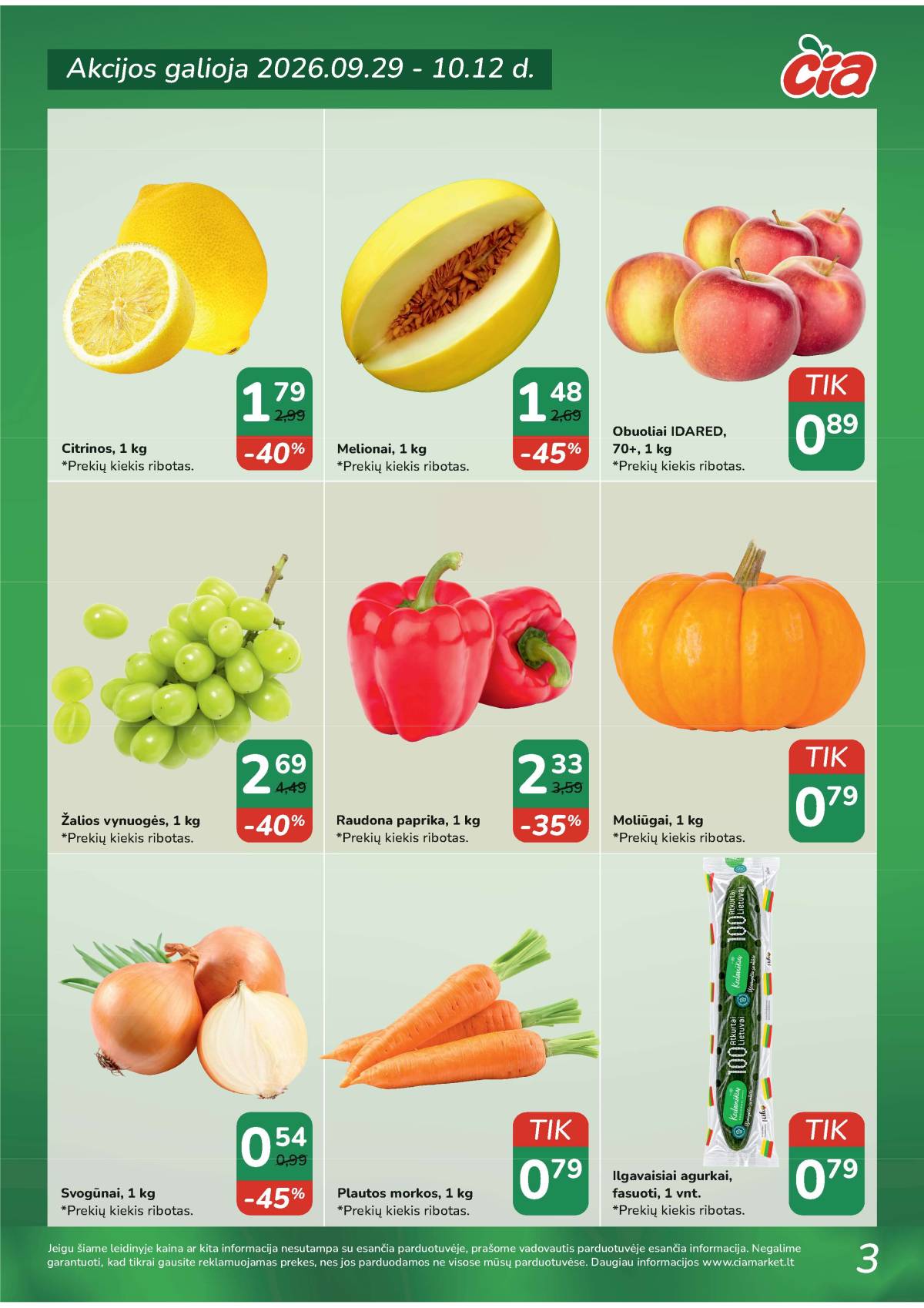 Čia Market - ČIA MARKET akcijų leidinys Nr. 20 (95) 3 puslapis