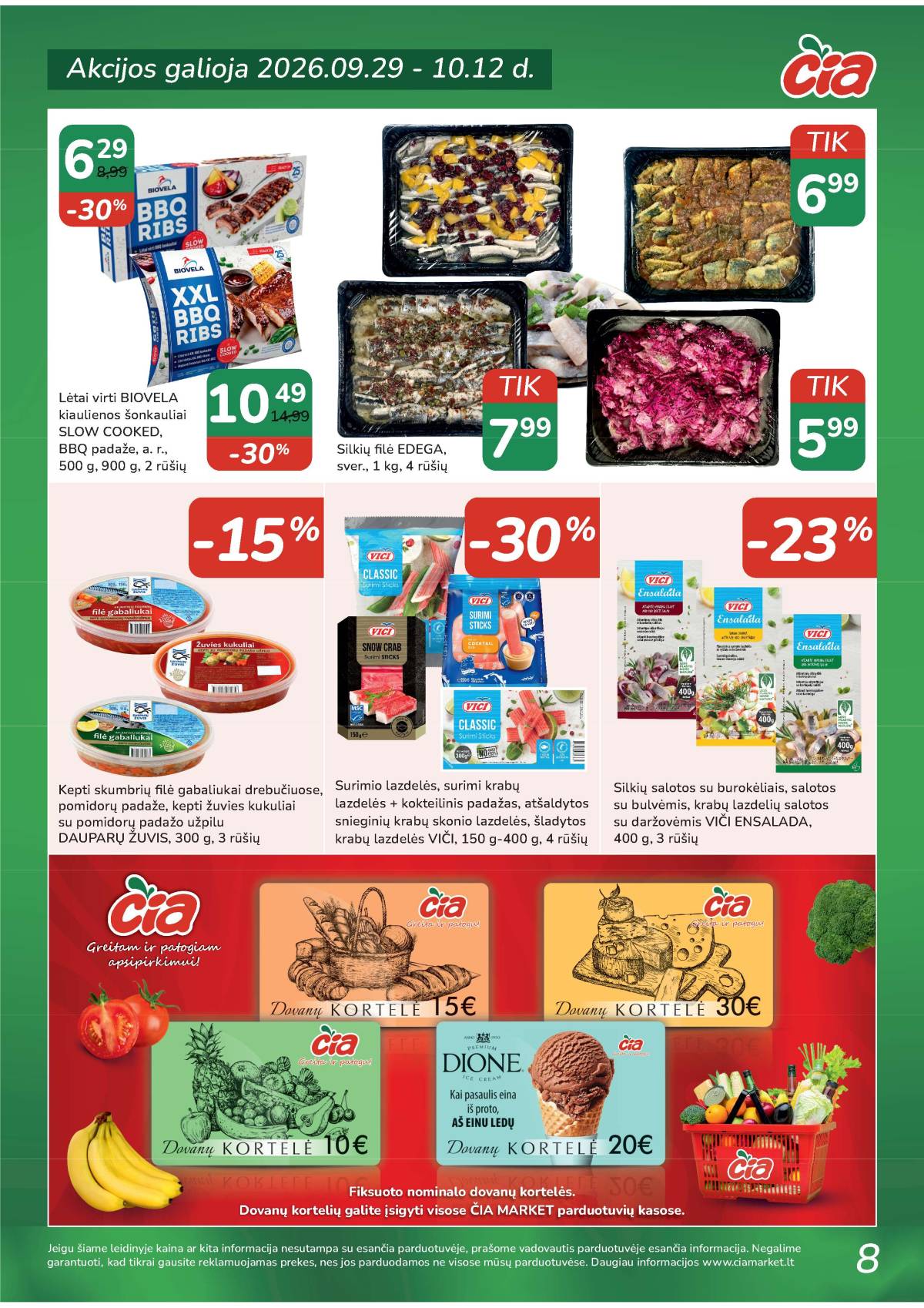 Čia Market - ČIA MARKET akcijų leidinys Nr. 20 (95) 8 puslapis