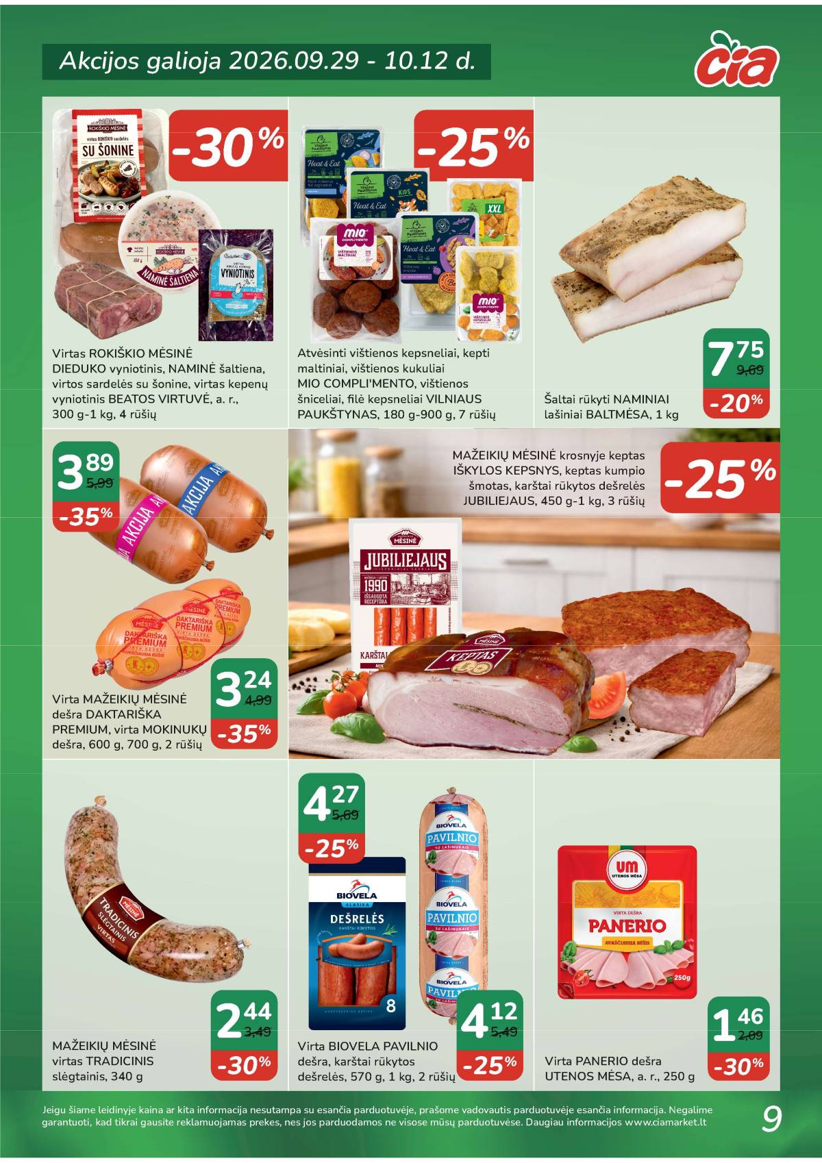 Čia Market - ČIA MARKET akcijų leidinys Nr. 20 (95) 9 puslapis