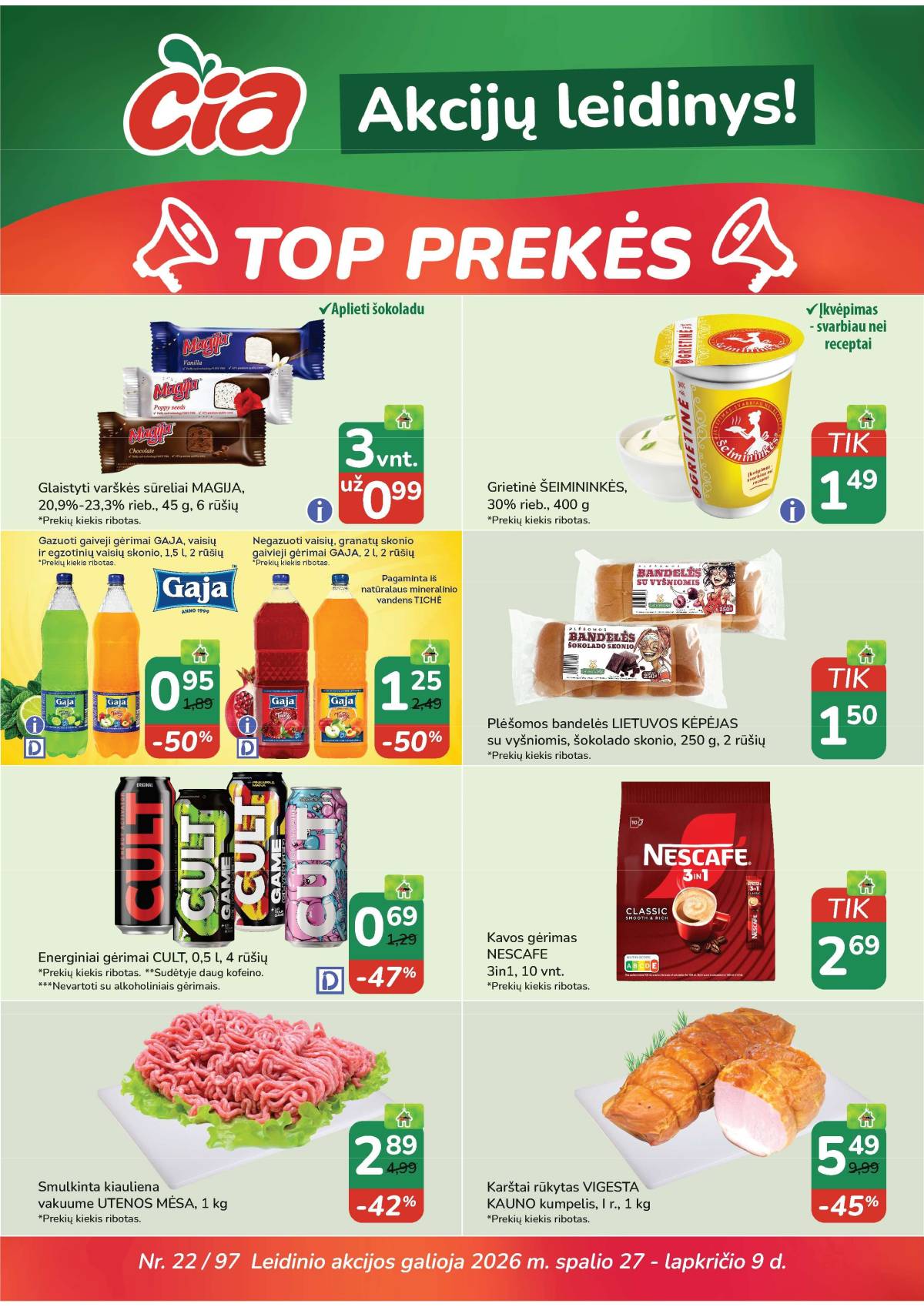 Čia Market - ČIA MARKET akcijų leidinys Nr. 22 (97) 1 puslapis