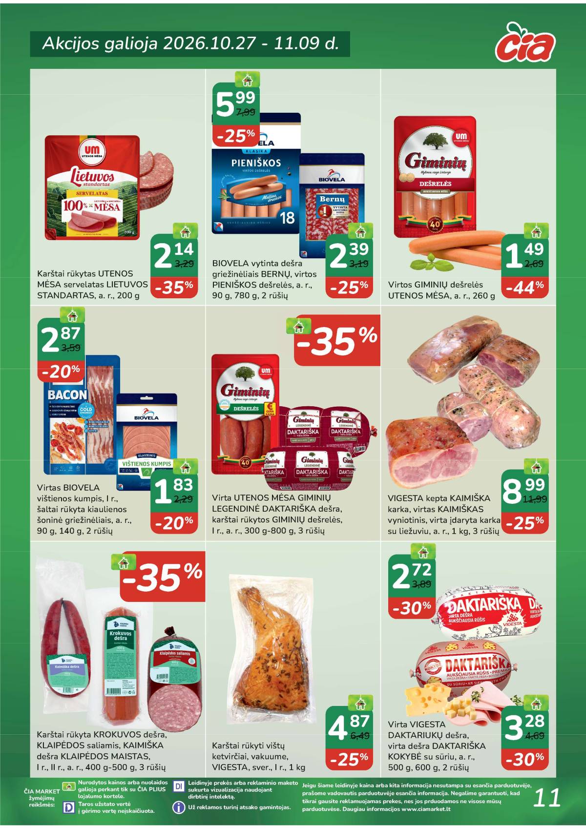 Čia Market - ČIA MARKET akcijų leidinys Nr. 22 (97) 11 puslapis
