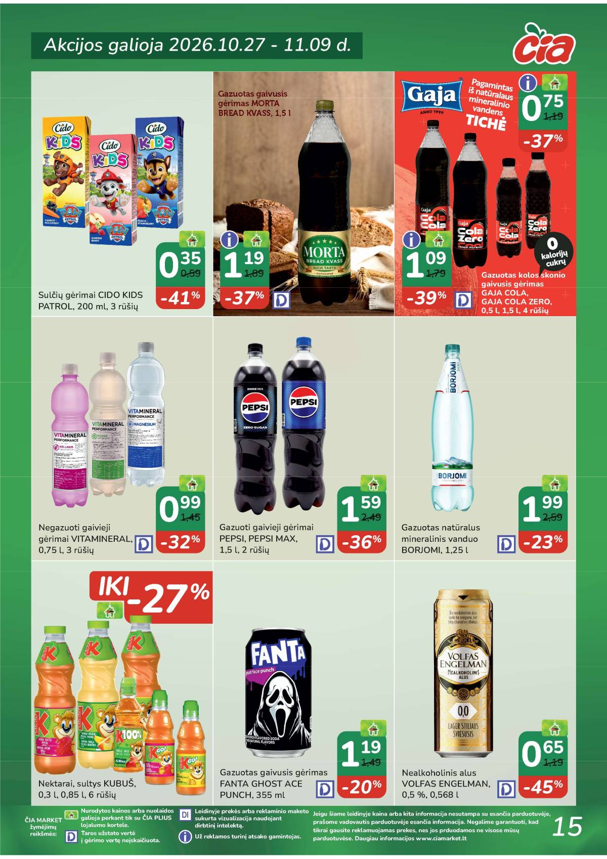 Čia Market - ČIA MARKET akcijų leidinys Nr. 22 (97) 15 puslapis