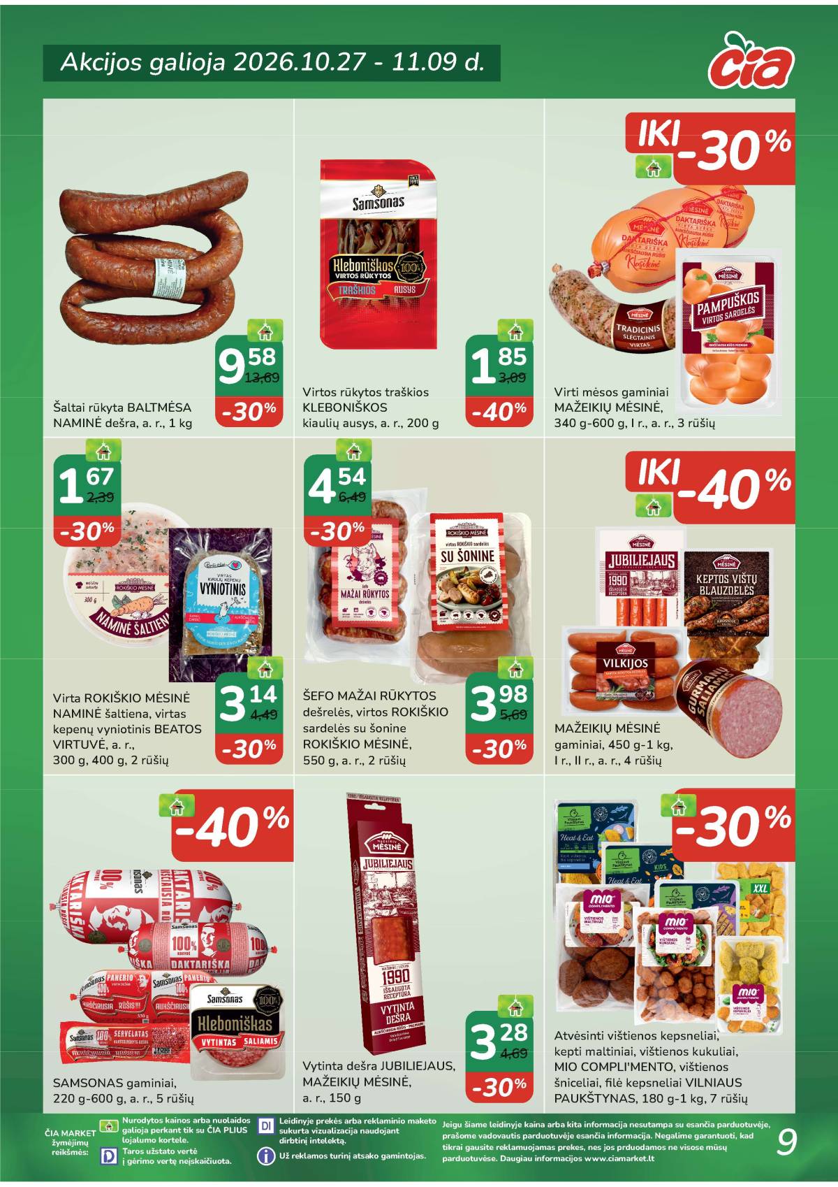 Čia Market - ČIA MARKET akcijų leidinys Nr. 22 (97) 9 puslapis