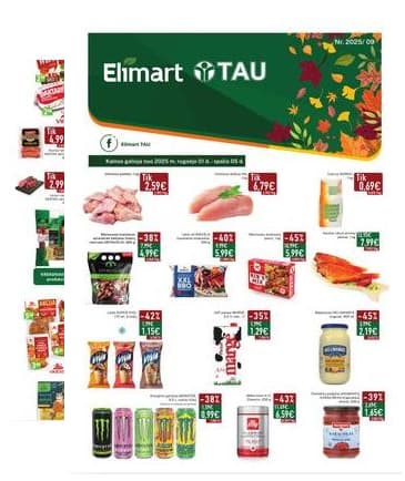 Elimart Tau - Elimart Tau akcijų leidinys | 2025.09.01 - 2025.10.05 2025-09-01 – 2025-10-05
