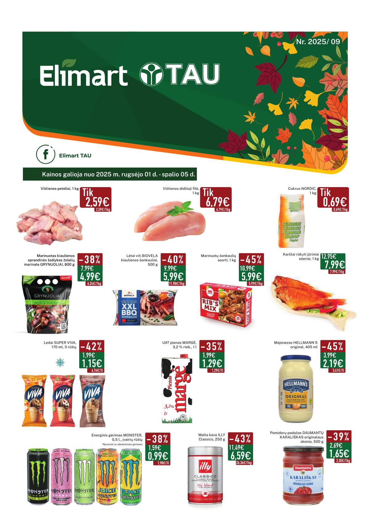 Elimart Tau - Elimart Tau akcijų leidinys | 2025.09.01 - 2025.10.05 1 puslapis