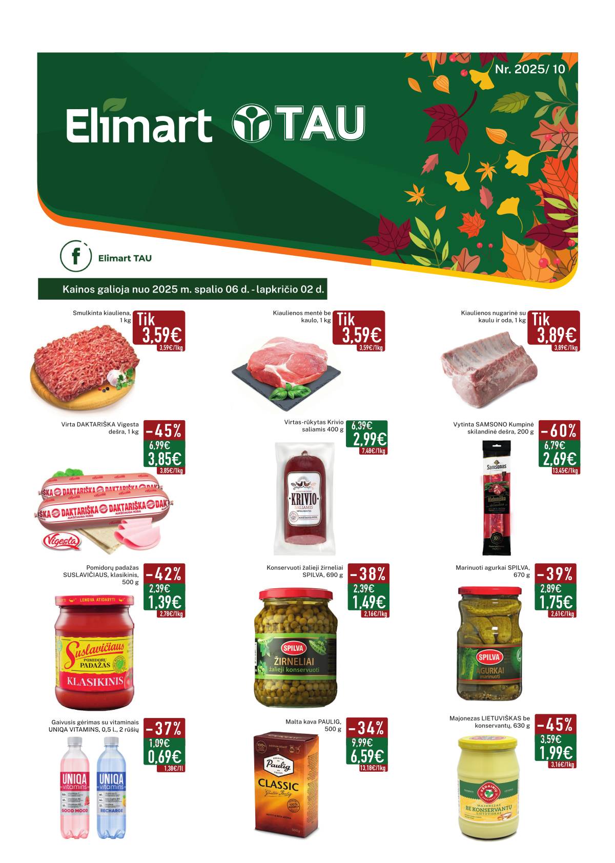 Elimart Tau - Elimart Tau akcijų leidinys | 2025-10-06 - 2025-11-02 1 puslapis