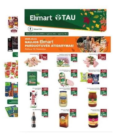 Elimart Tau - Elimart Tau akcijų leidinys | 2025-11-03-2025-11-30 2025-11-03 – 2025-11-30