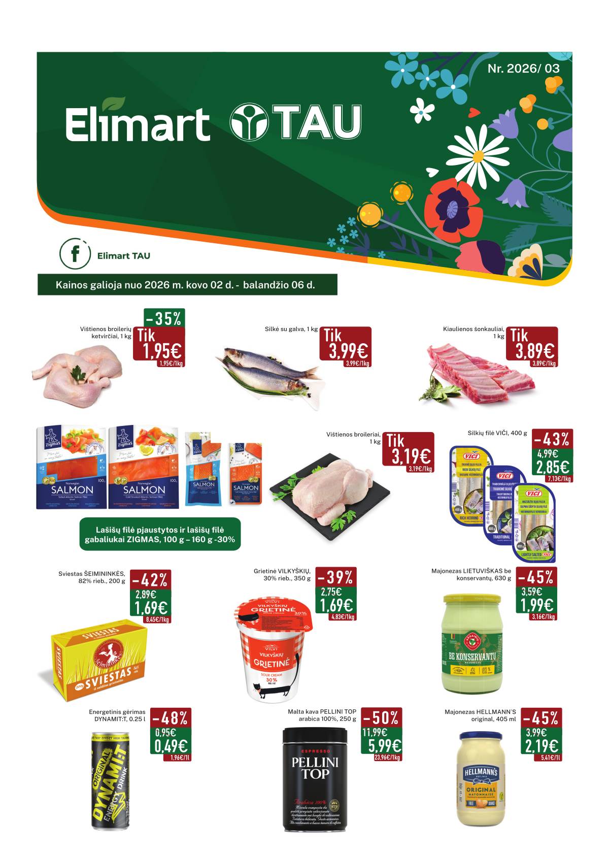 Elimart Tau - Elimart Tau akcijų leidinys | 2026-03-02 - 2026-04-06 1 puslapis