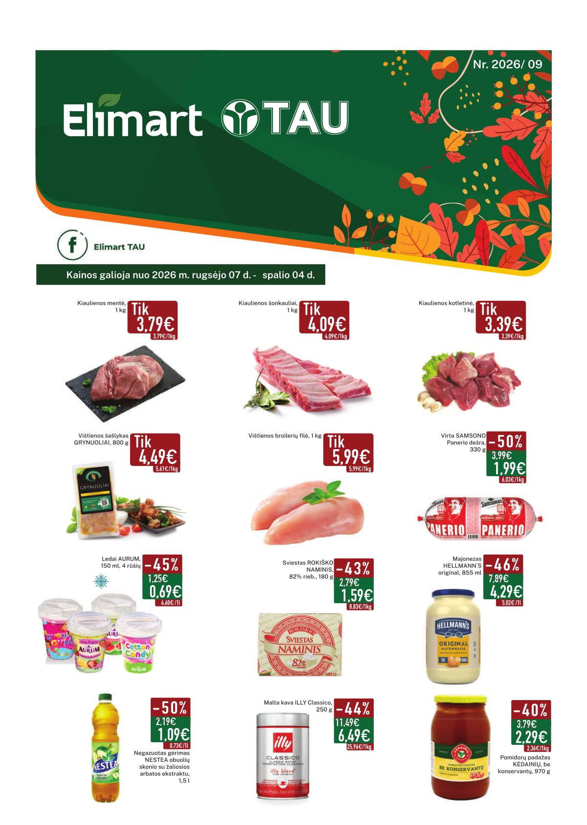 Elimart Tau - Elimart Tau akcijų leidinys | 2026-09-07 - 2026-10-04 1 puslapis