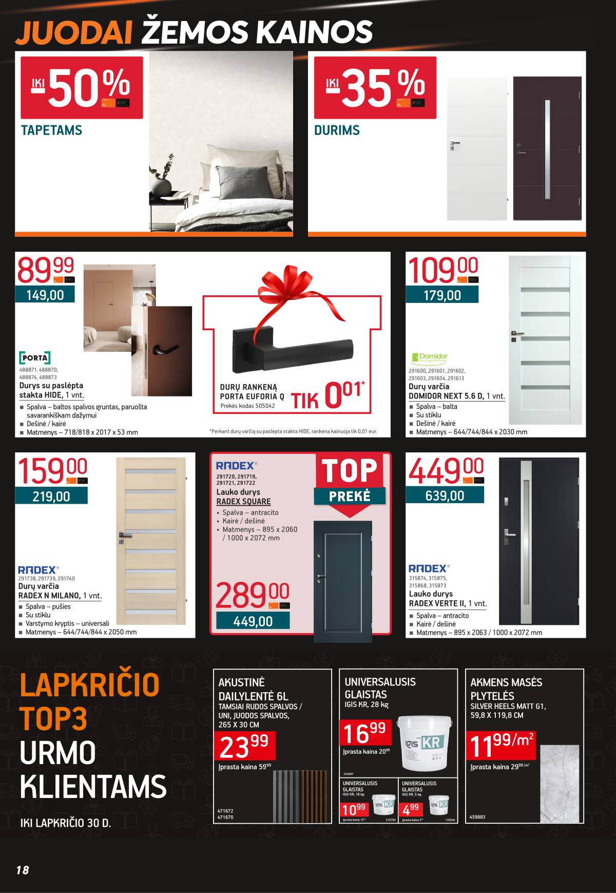 Ermitažas - Ermitažo akcijų leidinys leidinys | 2025-11-03 - 2025-11-30 18 puslapis