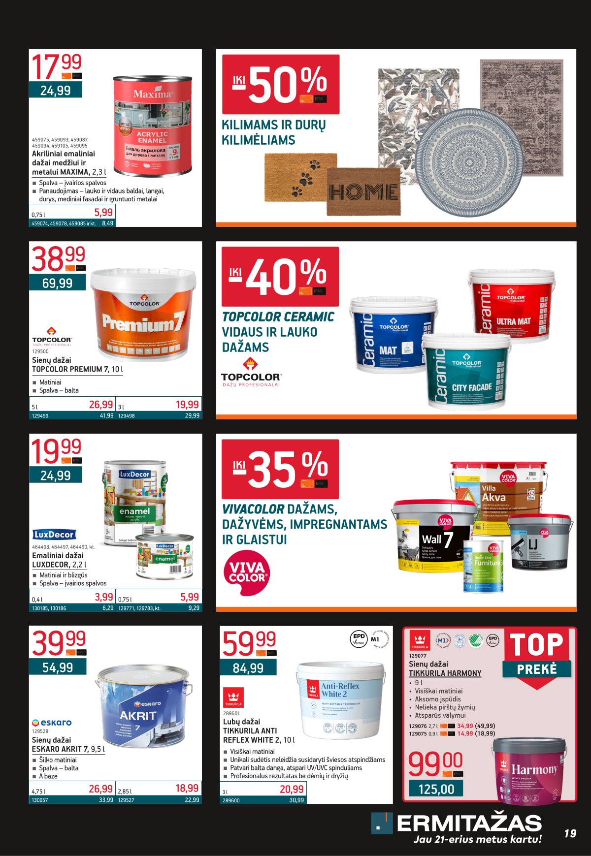 Ermitažas - Ermitažo akcijų leidinys leidinys | 2025-11-03 - 2025-11-30 19 puslapis