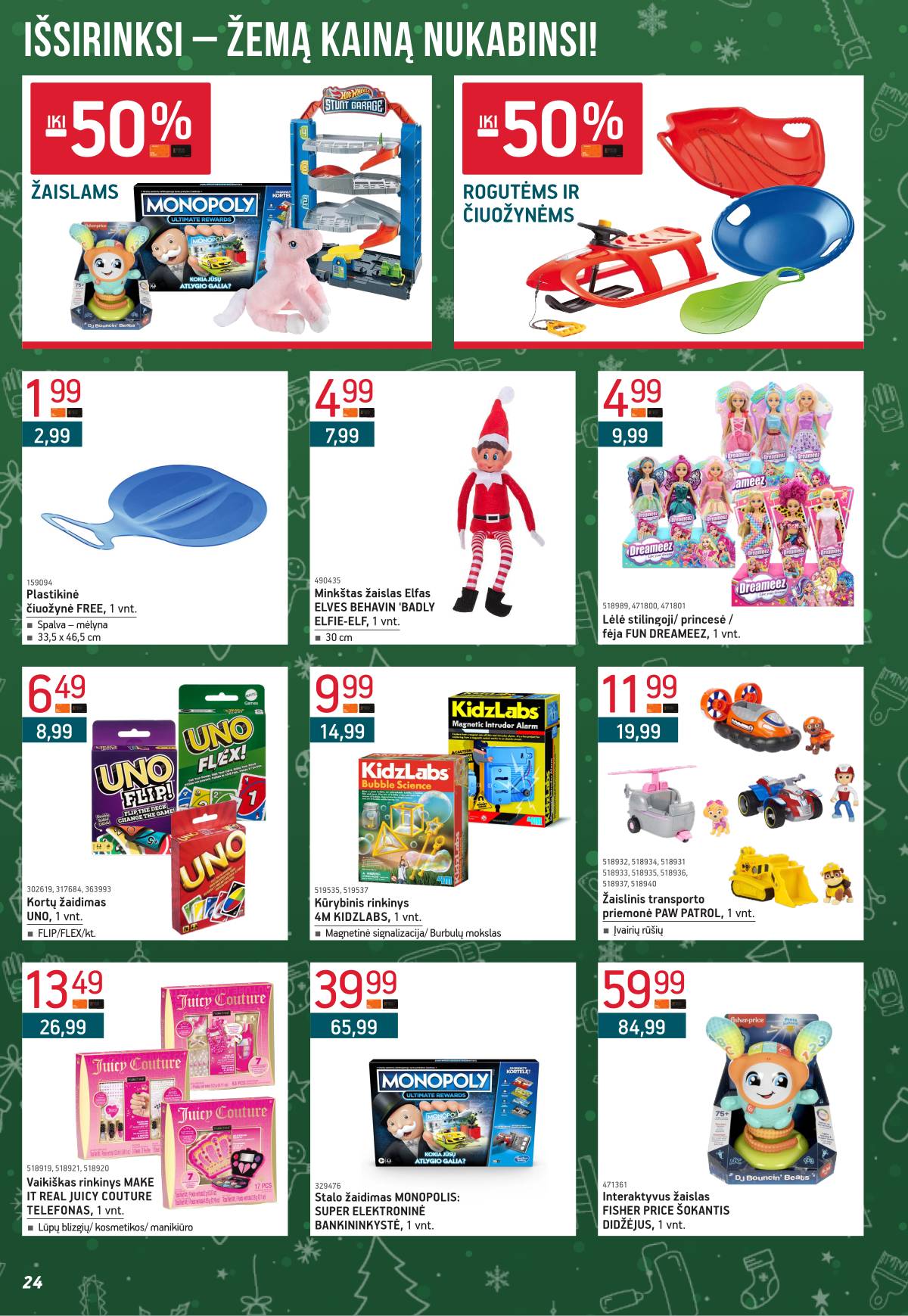 Ermitažas - Ermitažo akcijų leidinys leidinys | 2025-11-03 - 2025-11-30 24 puslapis