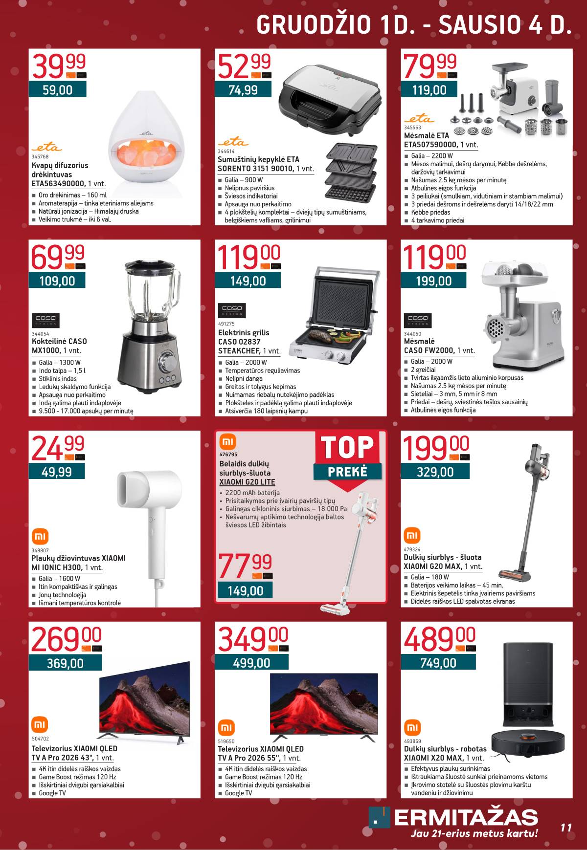 Ermitažas - Ermitažo akcjų leidinys nr. 12 | 2025-12-01 - 2026-01-04 11 puslapis