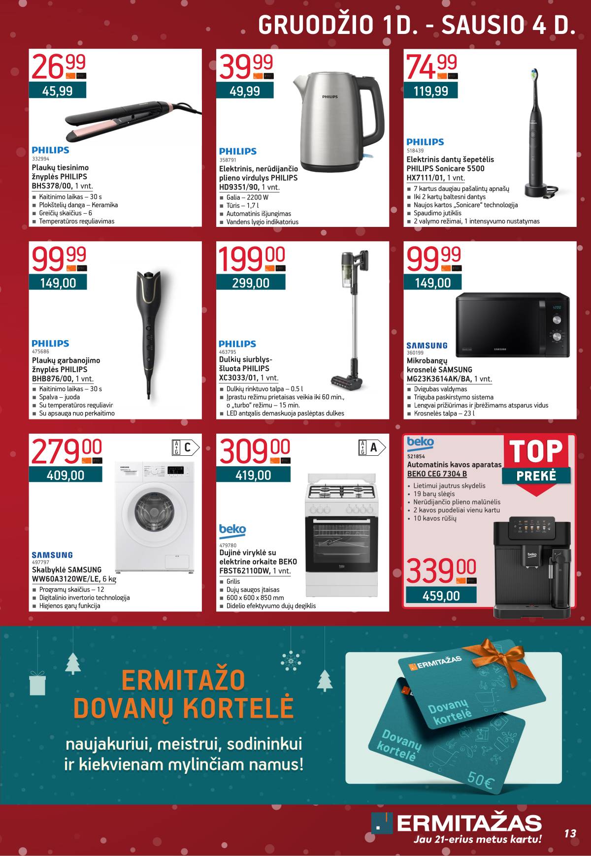 Ermitažas - Ermitažo akcjų leidinys nr. 12 | 2025-12-01 - 2026-01-04 13 puslapis