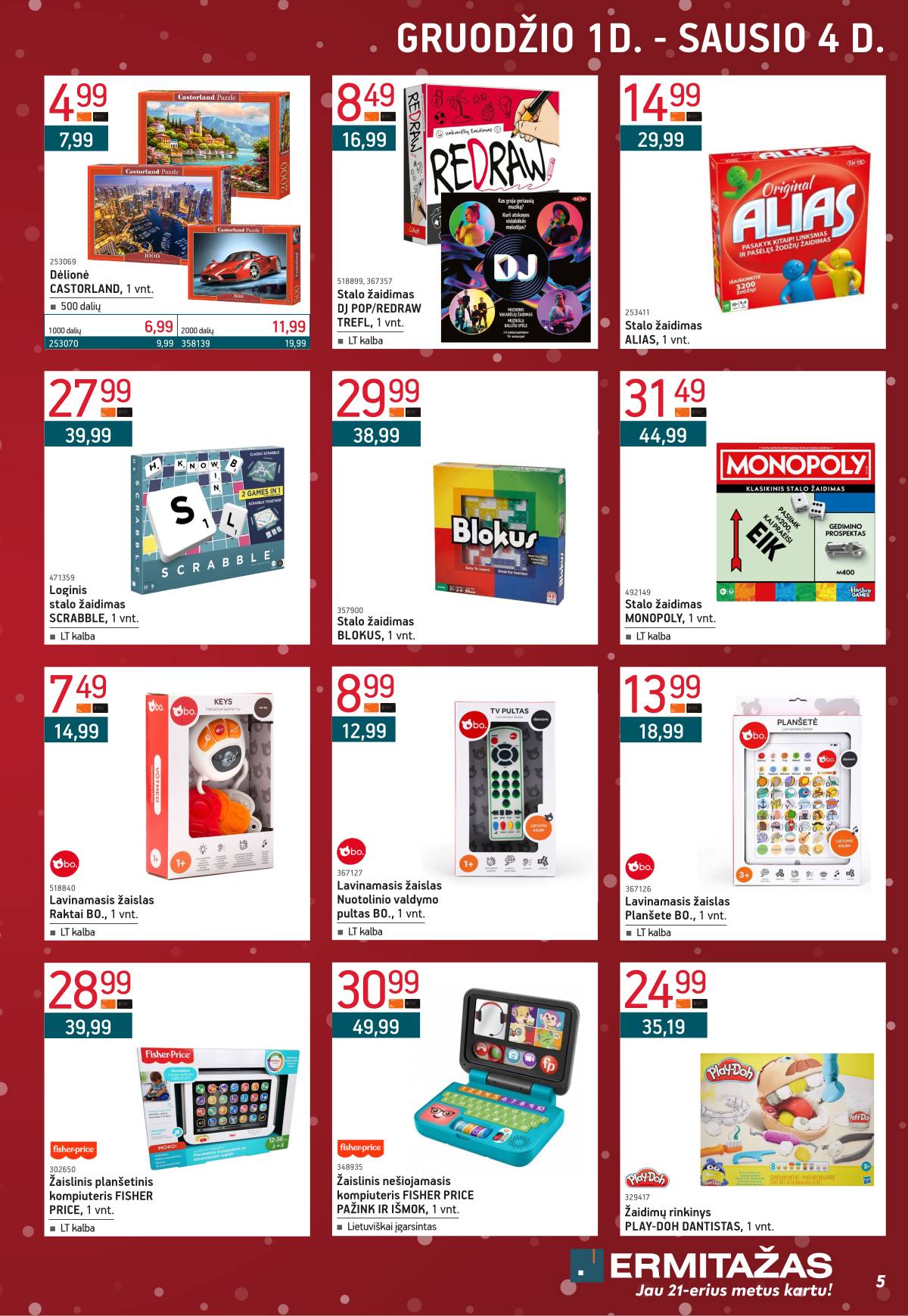 Ermitažas - Ermitažo akcjų leidinys nr. 12 | 2025-12-01 - 2026-01-04 5 puslapis