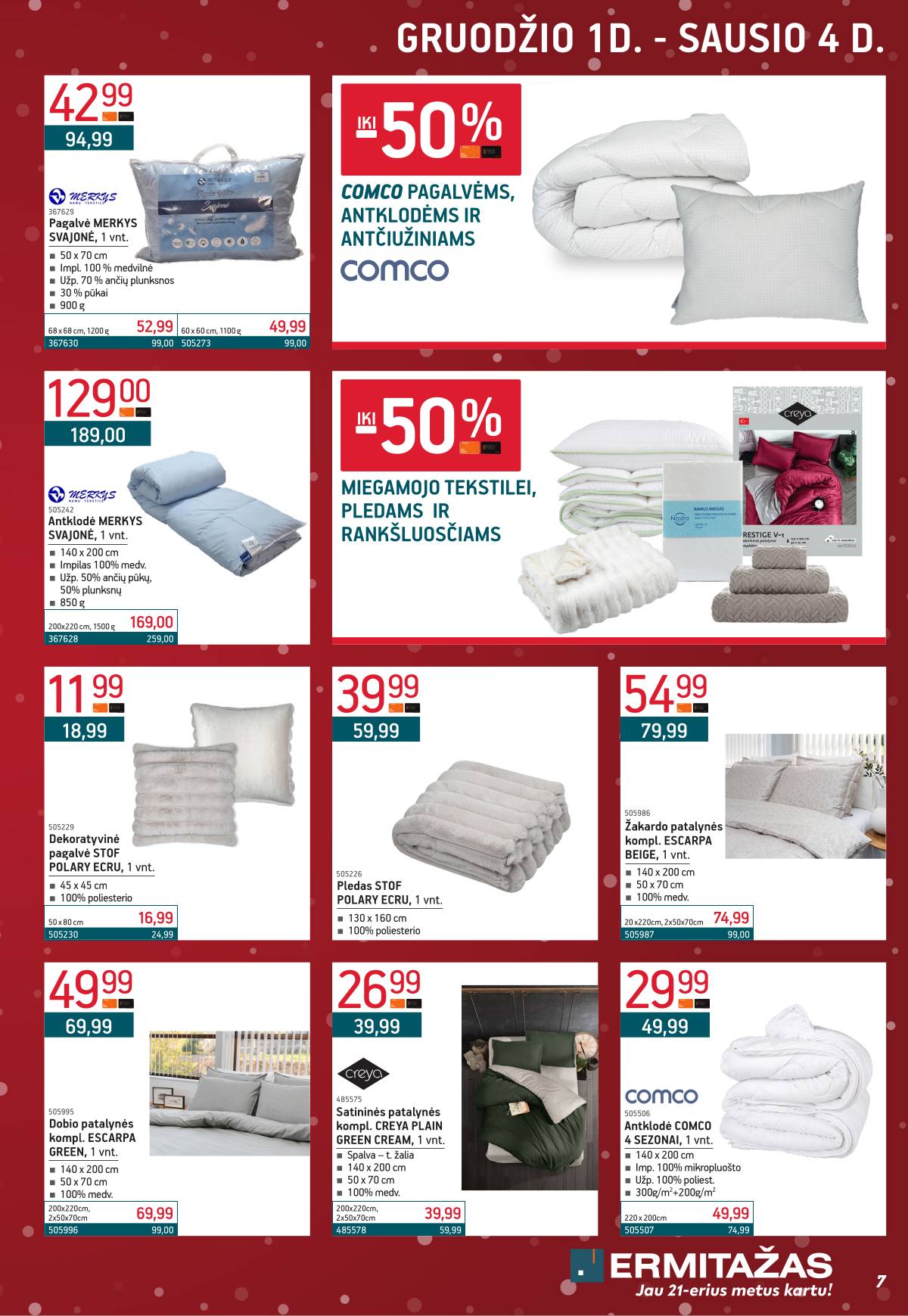 Ermitažas - Ermitažo akcjų leidinys nr. 12 | 2025-12-01 - 2026-01-04 7 puslapis