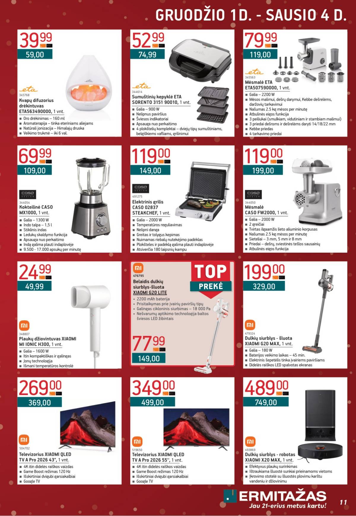 Ermitažas - Ermitažas akcijų leidinys | 2025-12-01 - 2025-01-04 11 puslapis