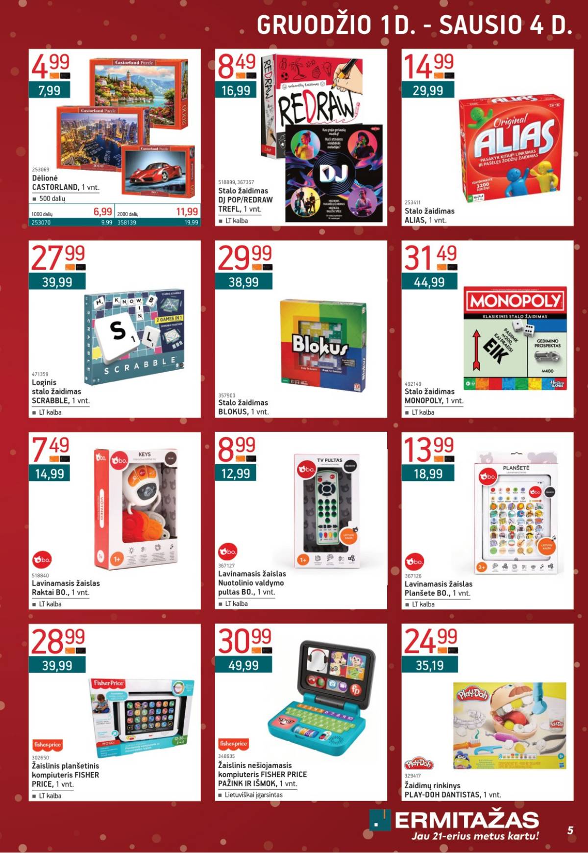 Ermitažas - Ermitažas akcijų leidinys | 2025-12-01 - 2025-01-04 5 puslapis