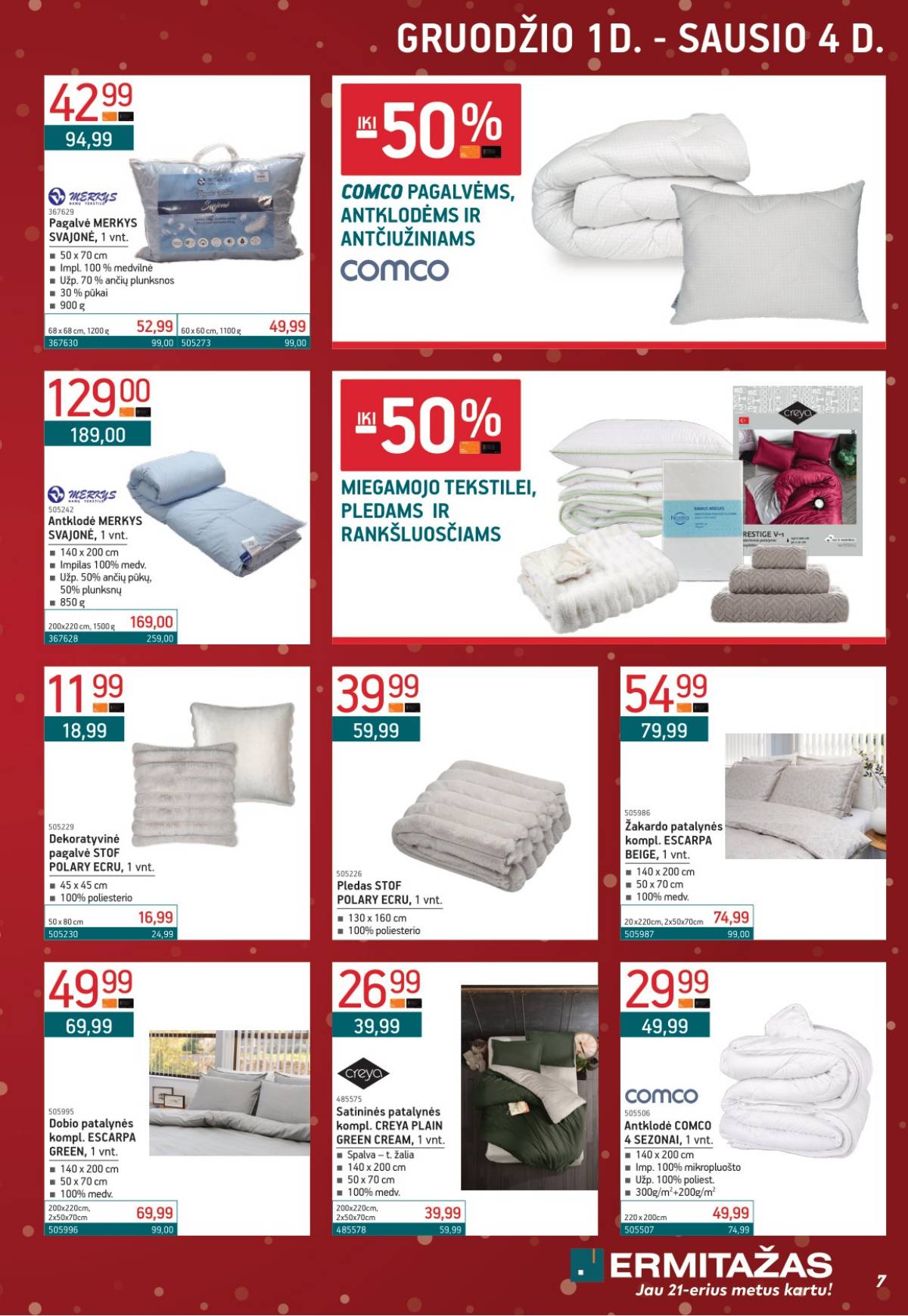 Ermitažas - Ermitažas akcijų leidinys | 2025-12-01 - 2025-01-04 7 puslapis