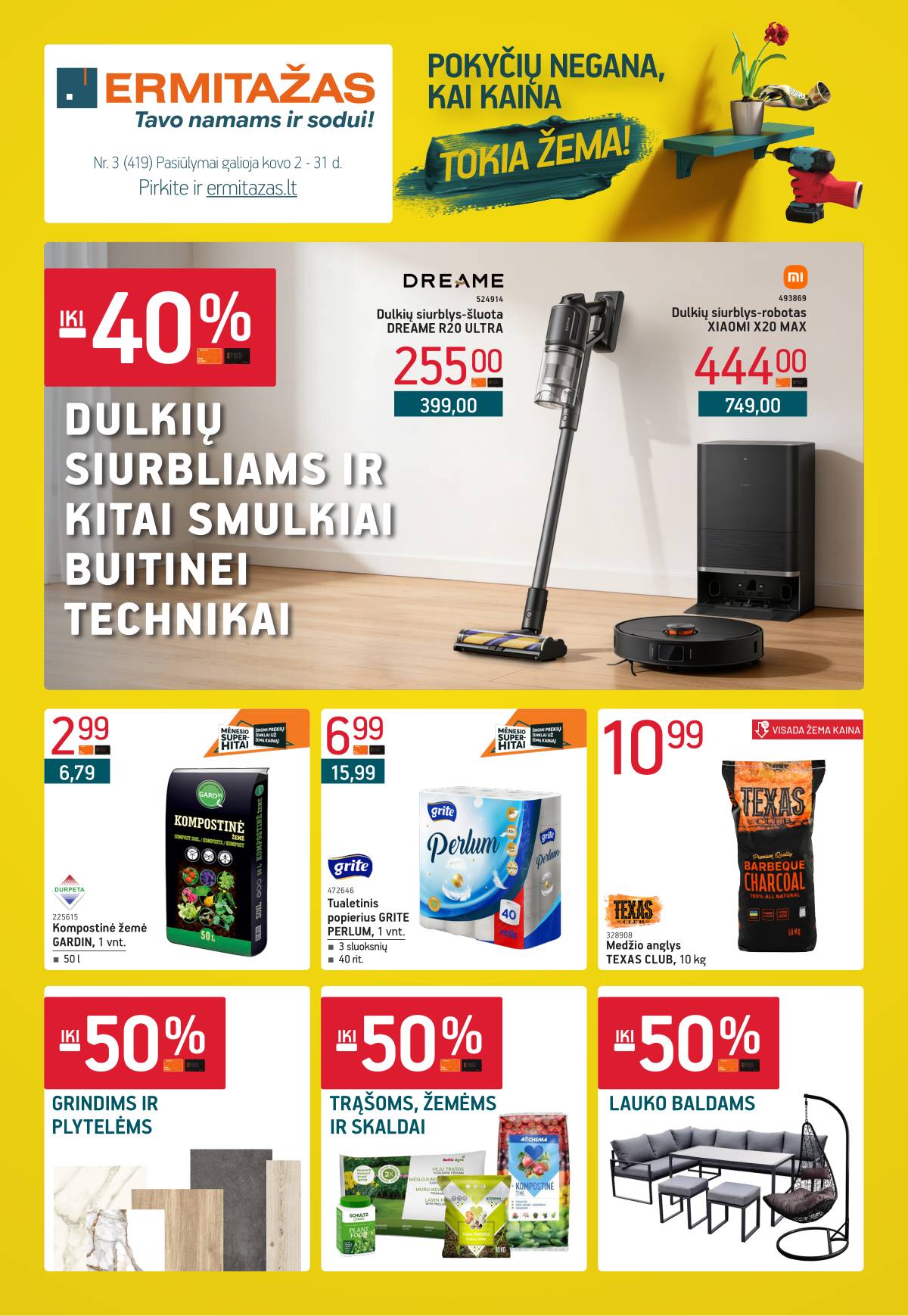 Ermitažas - Ermitažo akcijų leidinys nr. 3 2026-03-02 - 2026-03-31 1 puslapis