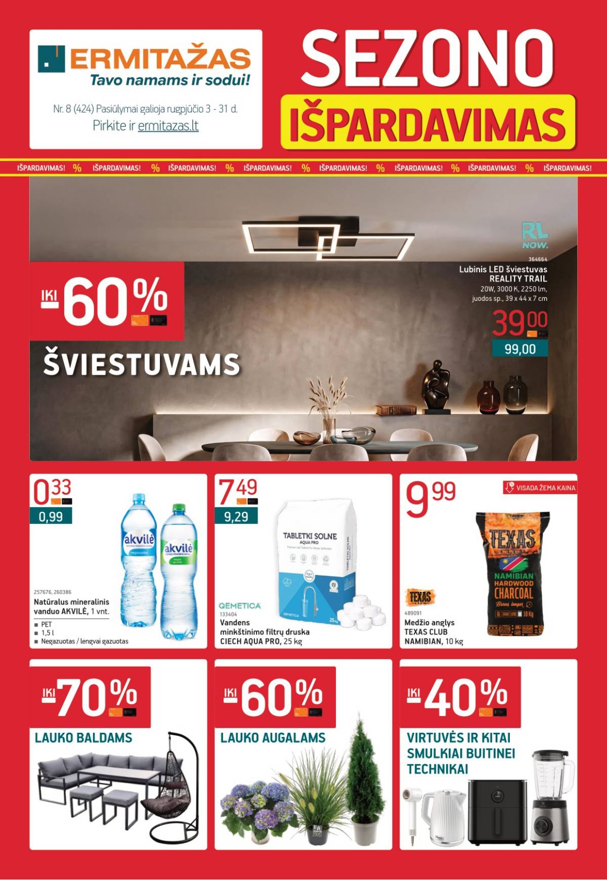 Ermitažas - Ermitažas Akcijų leidinys | 2026-08-03 - 2026-08-31 1 puslapis