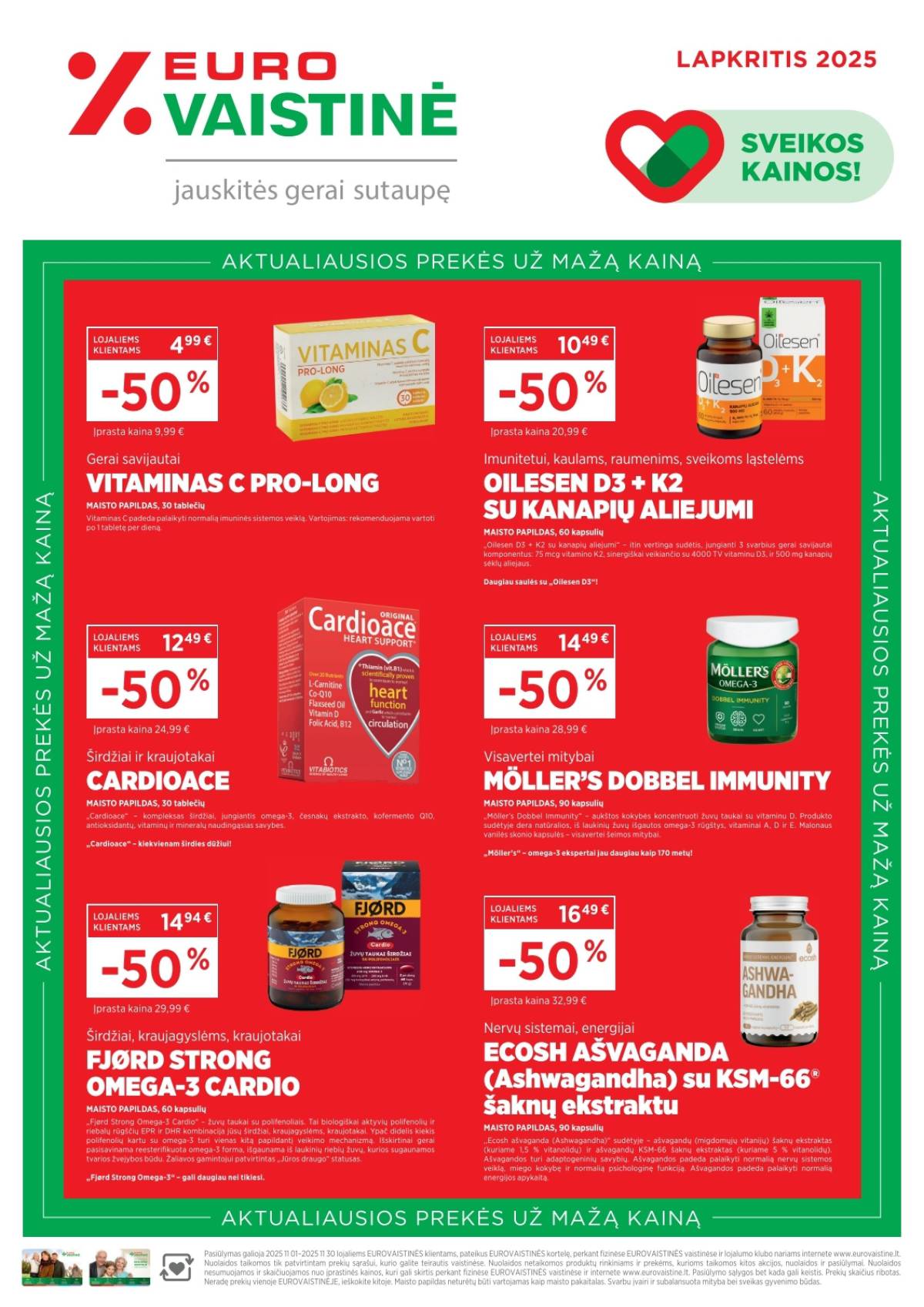 Eurovaistinė - Eurovaistinė akcijų leidinys | 2025-11-01 - 2025-11-30 1 puslapis