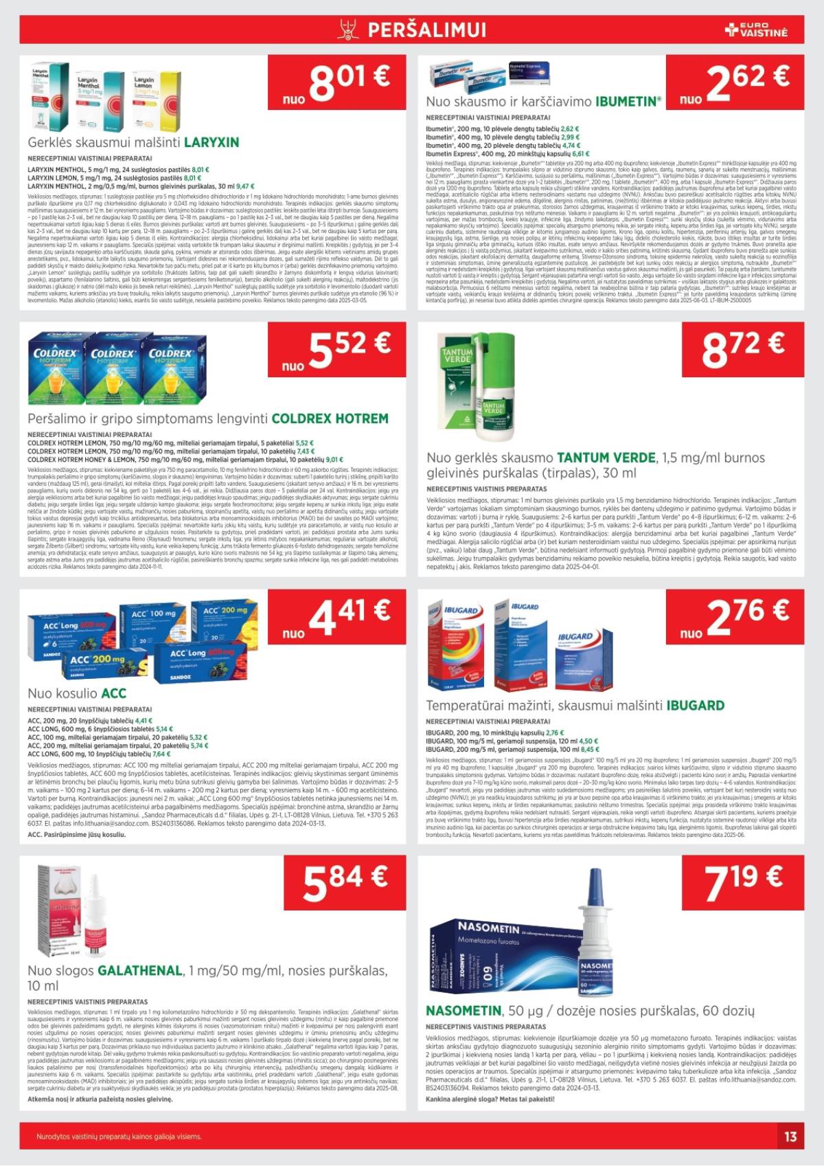 Eurovaistinė - Eurovaistinė akcijų leidinys | 2025-11-01 - 2025-11-30 13 puslapis