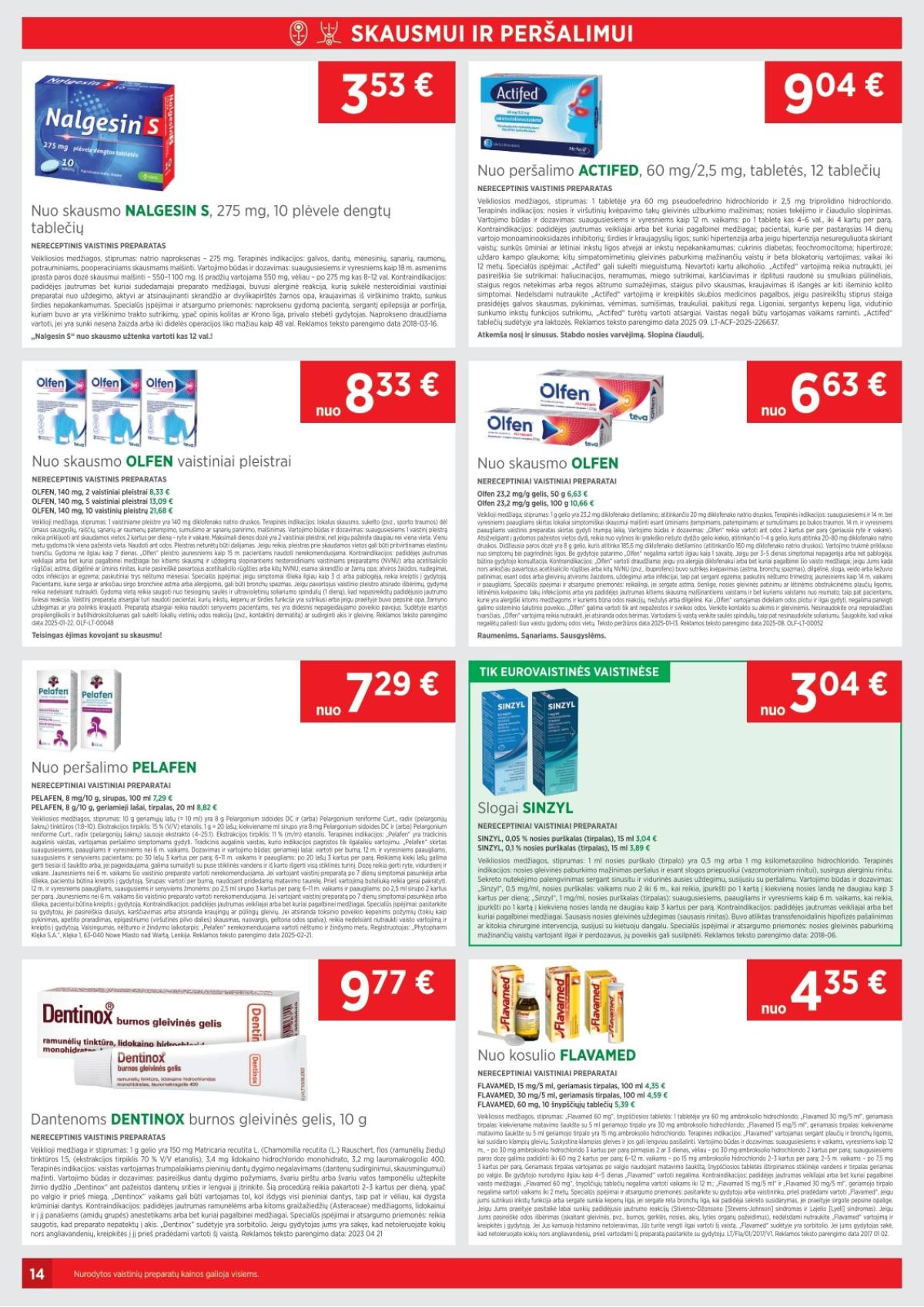Eurovaistinė - Eurovaistinė akcijų leidinys | 2025-11-01 - 2025-11-30 14 puslapis