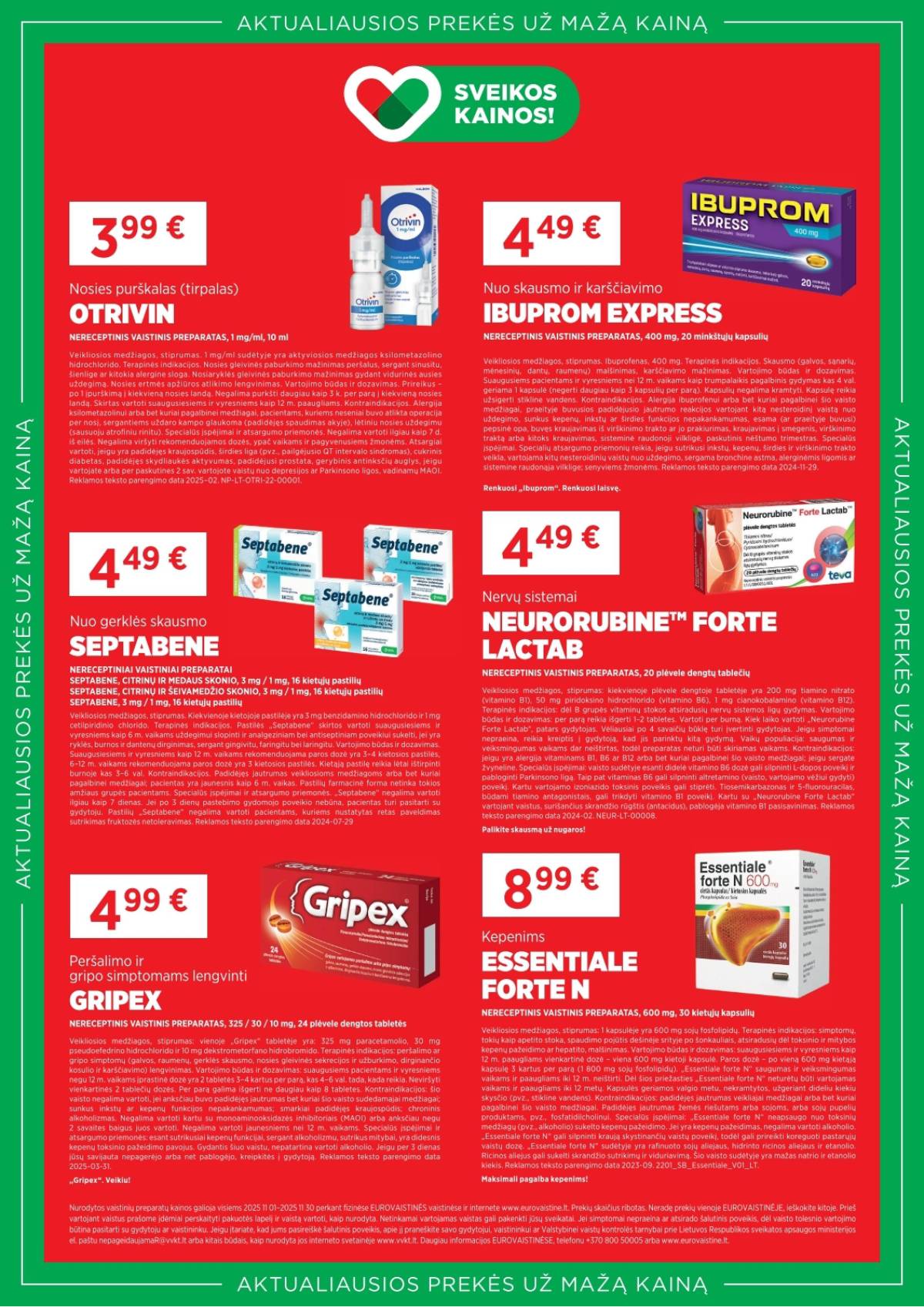 Eurovaistinė - Eurovaistinė akcijų leidinys | 2025-11-01 - 2025-11-30 2 puslapis