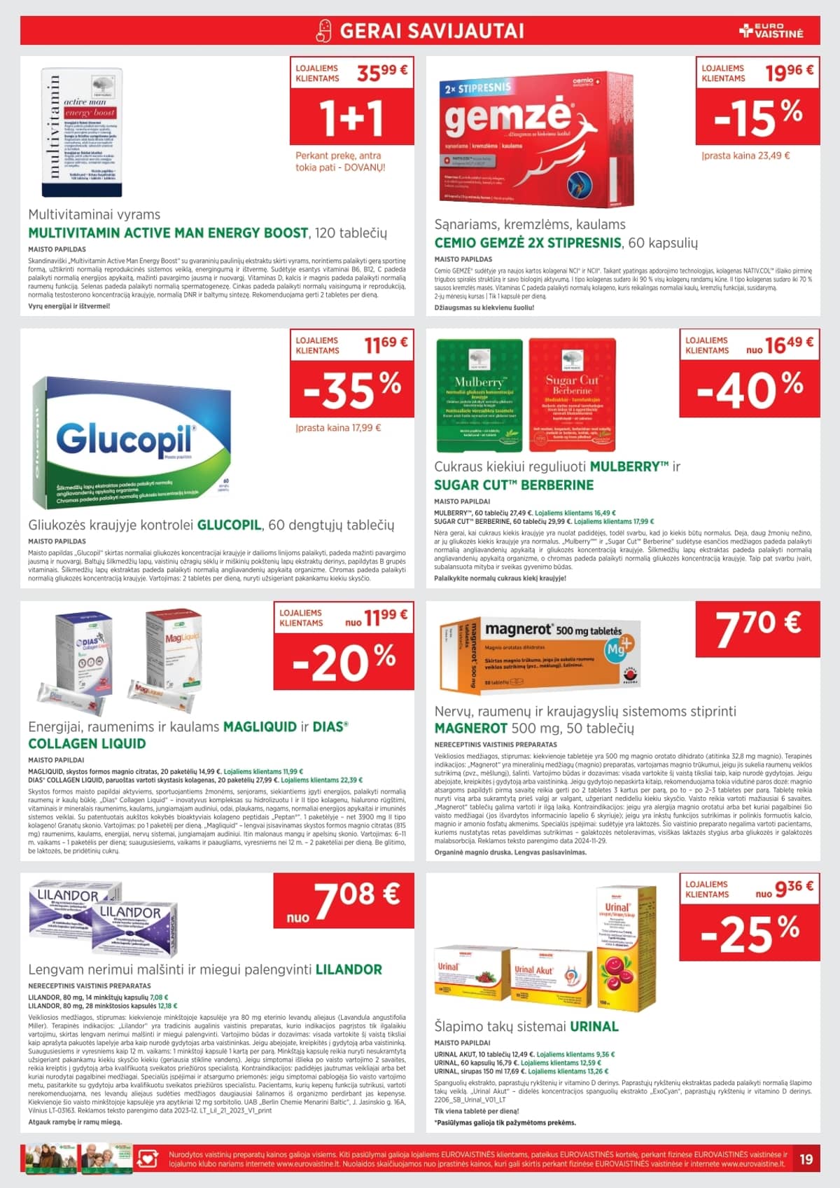 Eurovaistinė - Eurovaistinės akcijų leidinys 19 puslapis