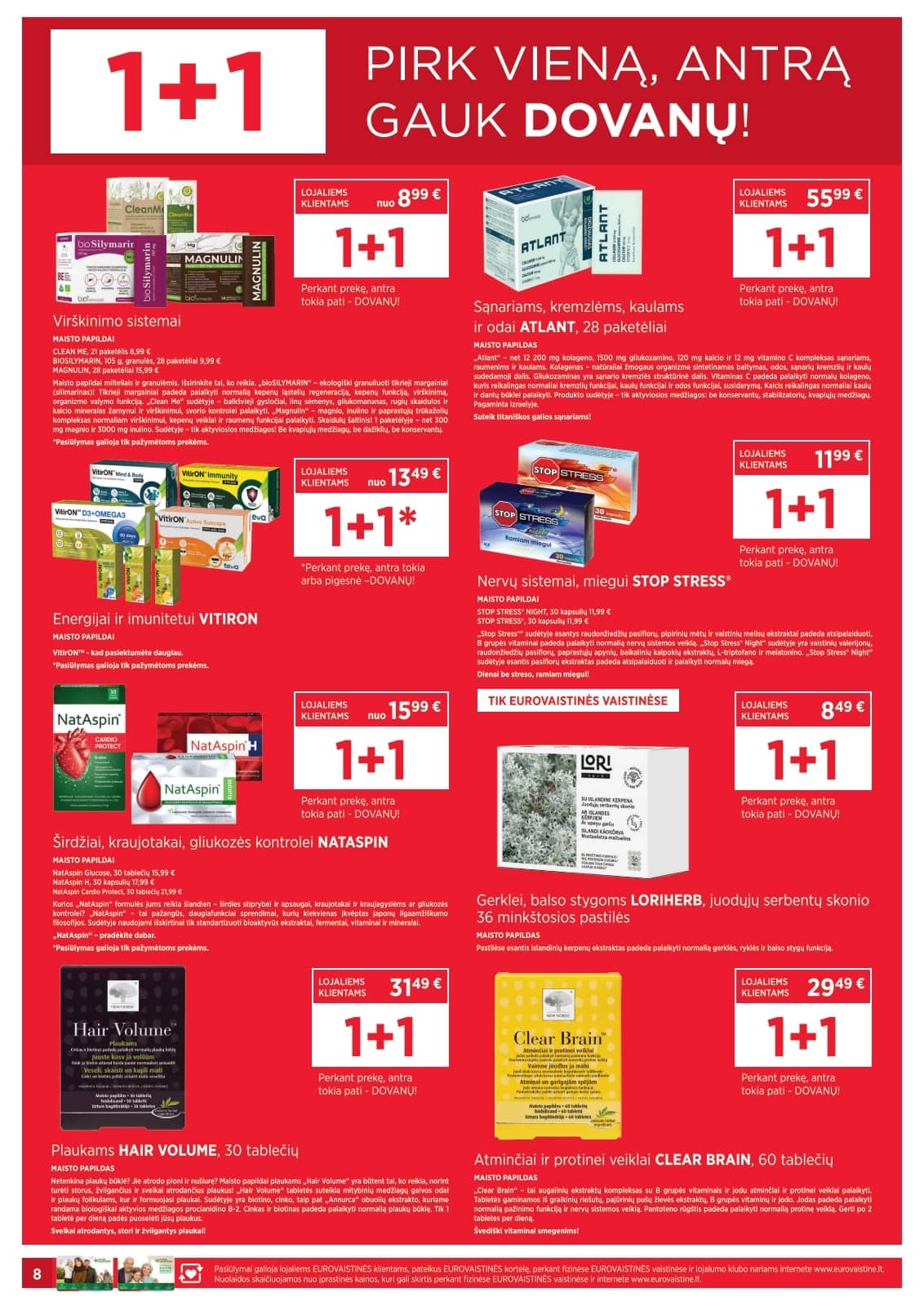 Eurovaistinė - Eurovaistinės akcijų leidinys 8 puslapis