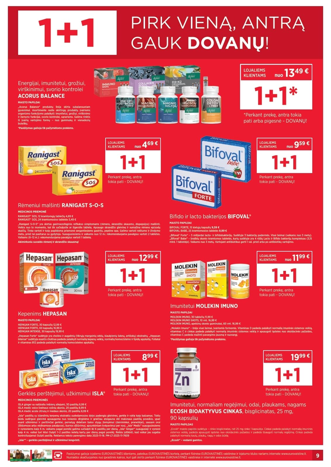 Eurovaistinė - Eurovaistinės akcijų leidinys 9 puslapis