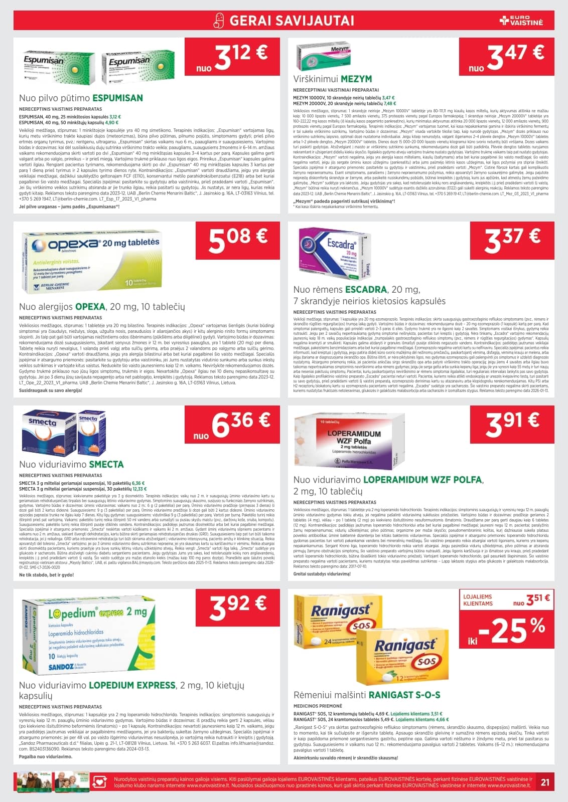 Eurovaistinė - Eurovaistinės akcijų leidinys 21 puslapis