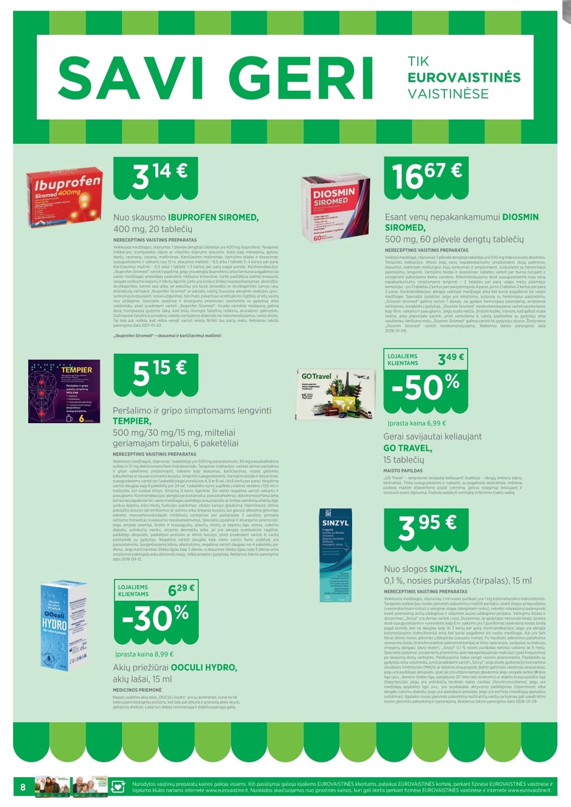 Eurovaistinė - Eurovaistinės akcijų leidinys 8 puslapis