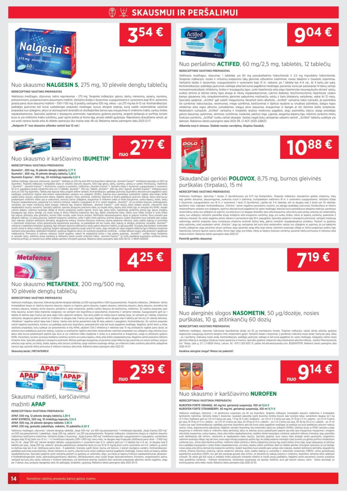 Eurovaistinė - Eurovaistinė akcijų leidinys | 2026-03-02 - 2026-03-31 14 puslapis