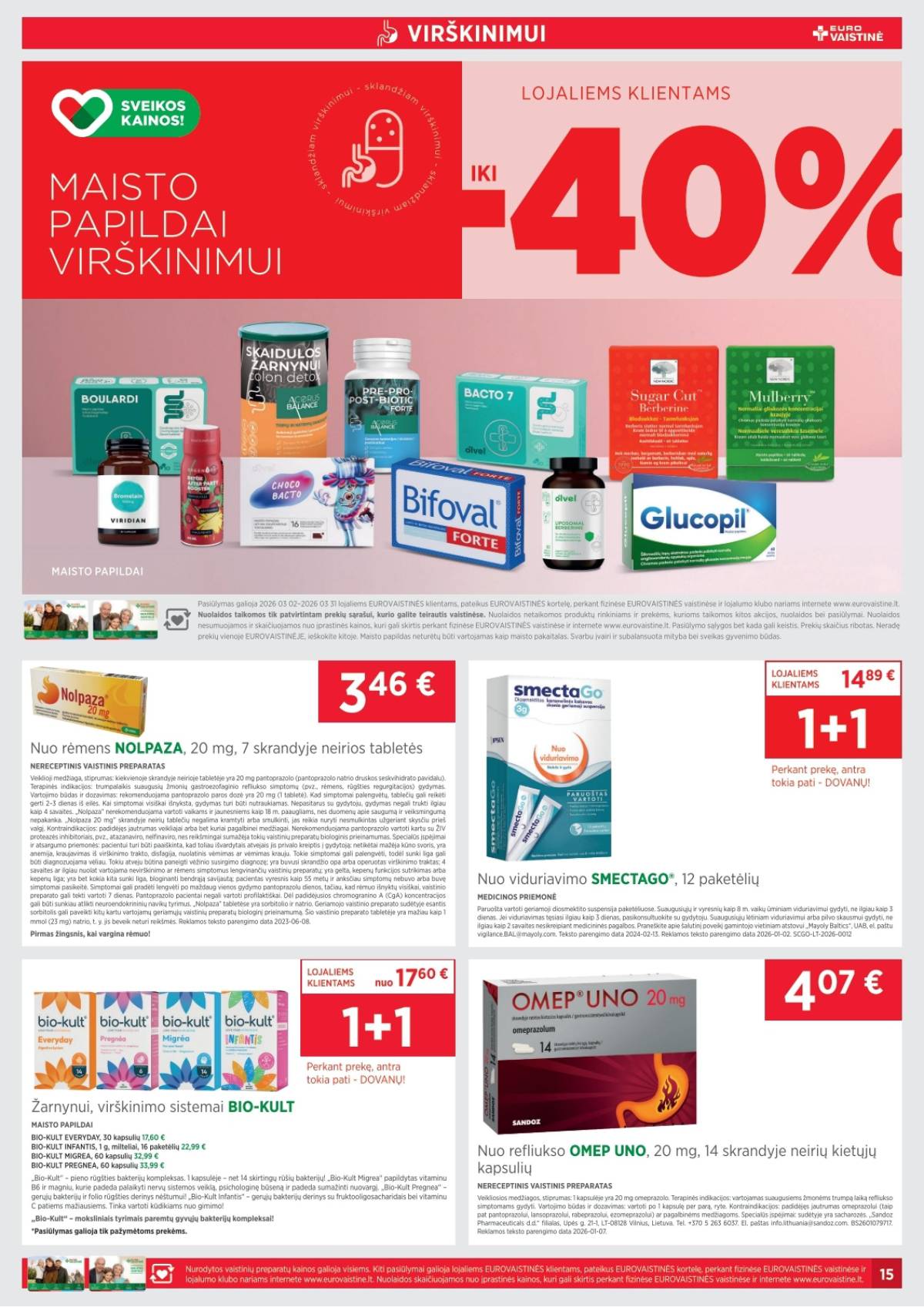 Eurovaistinė - Eurovaistinė akcijų leidinys | 2026-03-02 - 2026-03-31 15 puslapis