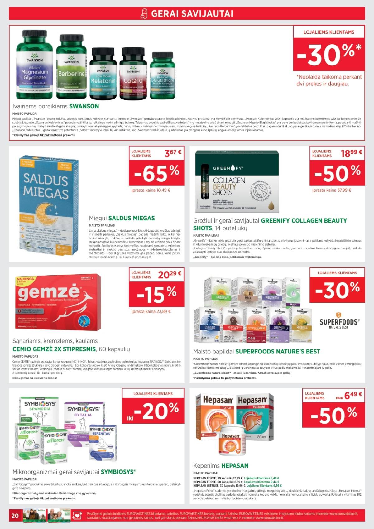 Eurovaistinė - Eurovaistinė akcijų leidinys | 2026-03-02 - 2026-03-31 20 puslapis