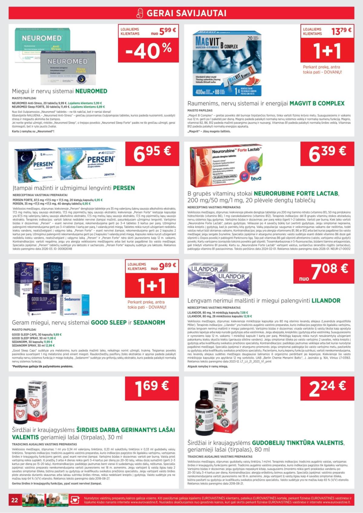 Eurovaistinė - Eurovaistinė akcijų leidinys | 2026-03-02 - 2026-03-31 22 puslapis