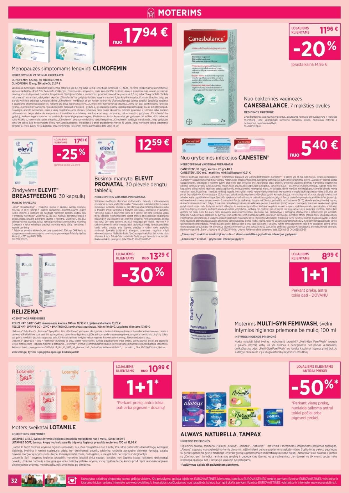 Eurovaistinė - Eurovaistinė akcijų leidinys | 2026-03-02 - 2026-03-31 32 puslapis