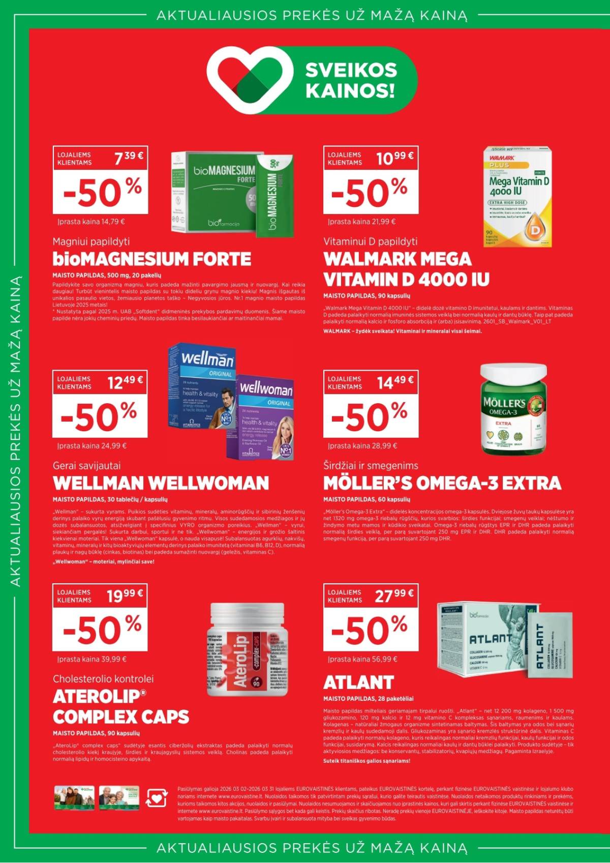 Eurovaistinė - Eurovaistinė akcijų leidinys | 2026-03-02 - 2026-03-31 6 puslapis