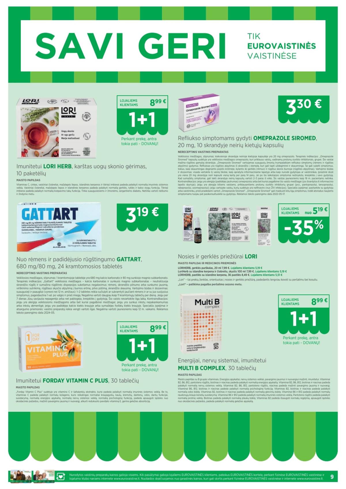 Eurovaistinė - Eurovaistinė akcijų leidinys | 2026-03-02 - 2026-03-31 9 puslapis