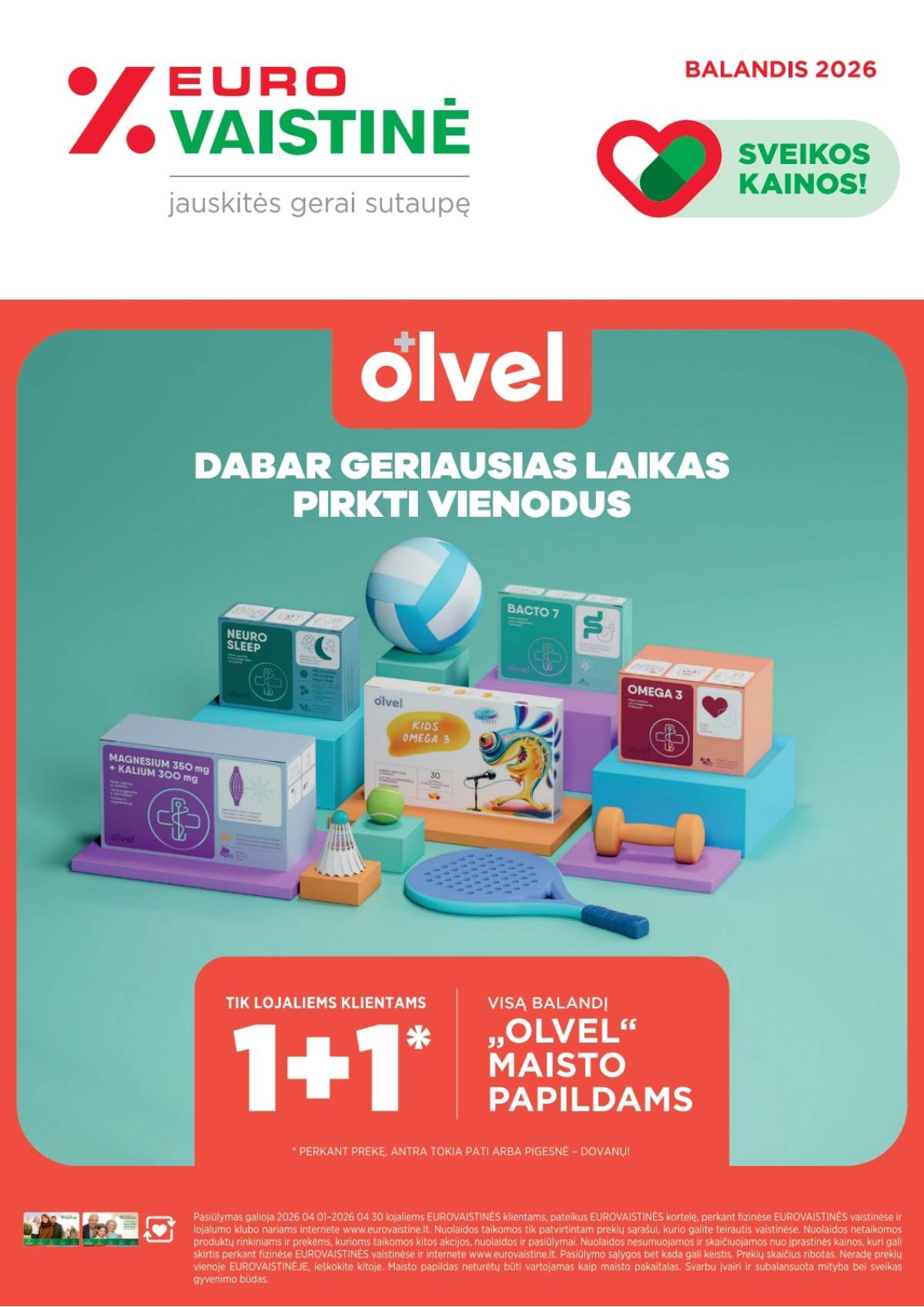 Eurovaistinė - Eurovaistinė akcijų leidinys | 2026-04-01 - 2026-04-30 1 puslapis