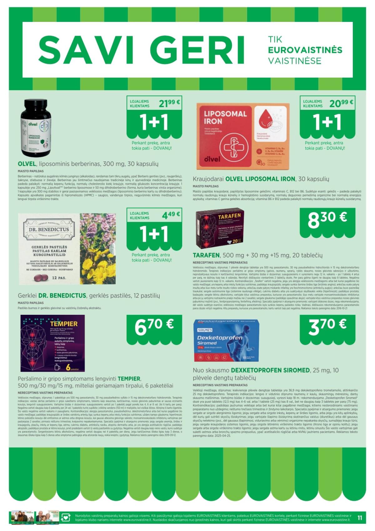 Eurovaistinė - Eurovaistinė akcijų leidinys | 2026-04-01 - 2026-04-30 11 puslapis