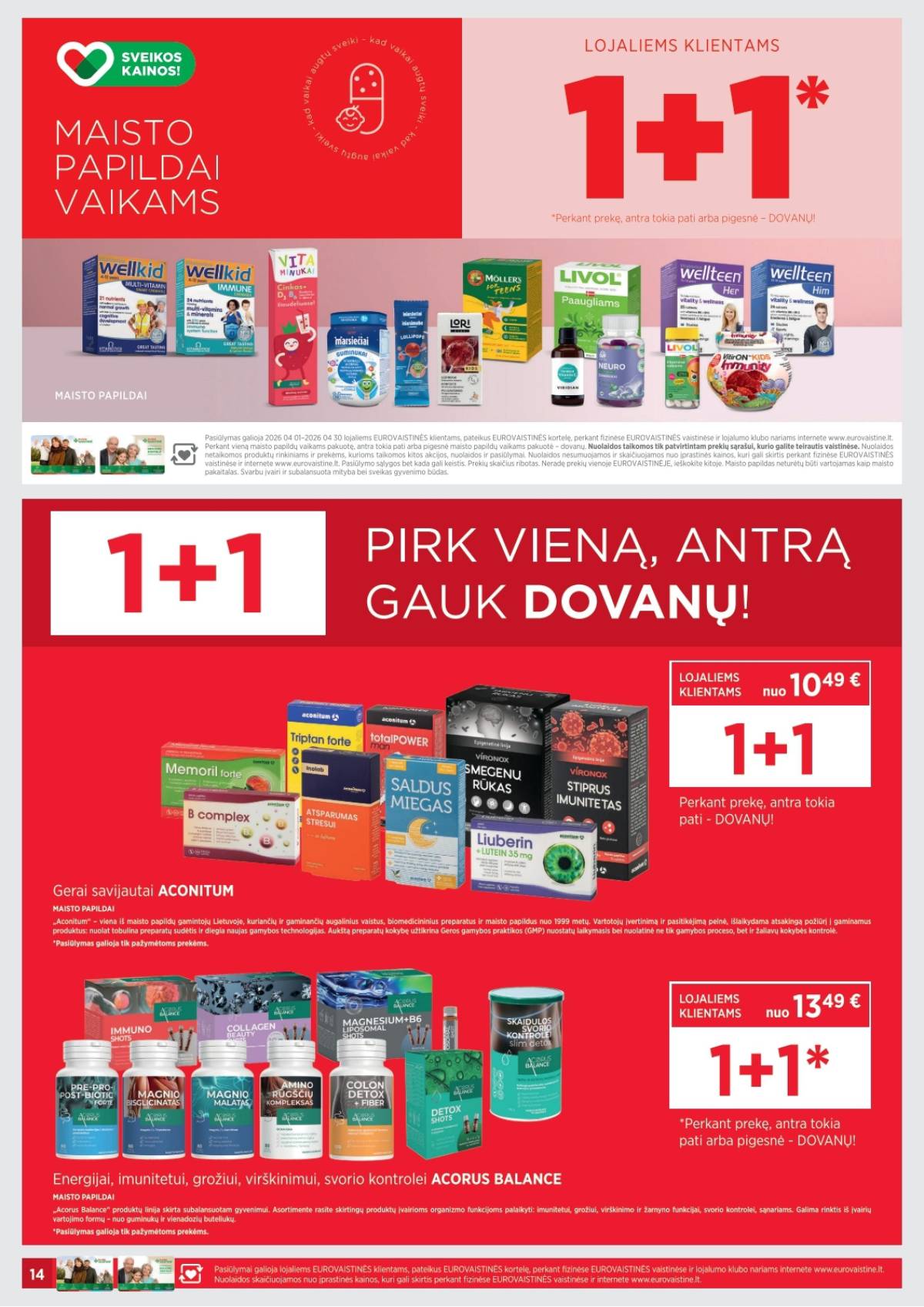 Eurovaistinė - Eurovaistinė akcijų leidinys | 2026-04-01 - 2026-04-30 14 puslapis