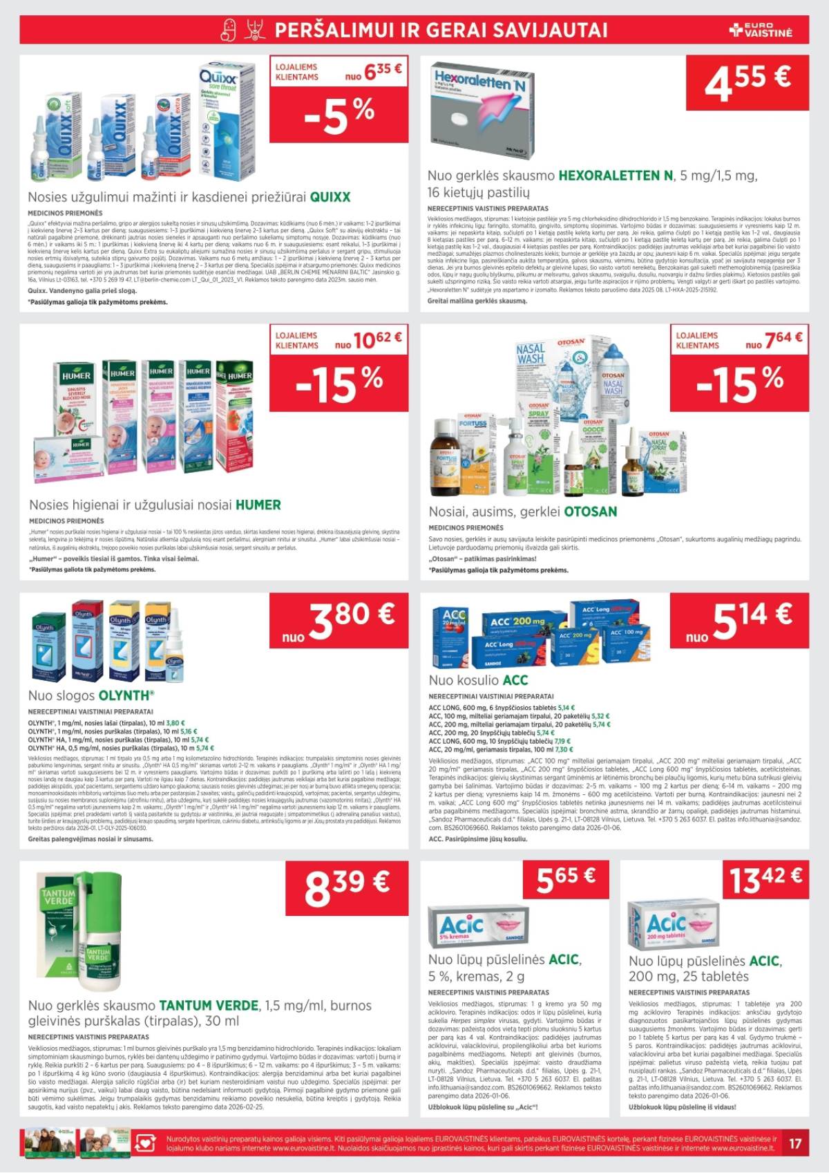 Eurovaistinė - Eurovaistinė akcijų leidinys | 2026-04-01 - 2026-04-30 17 puslapis