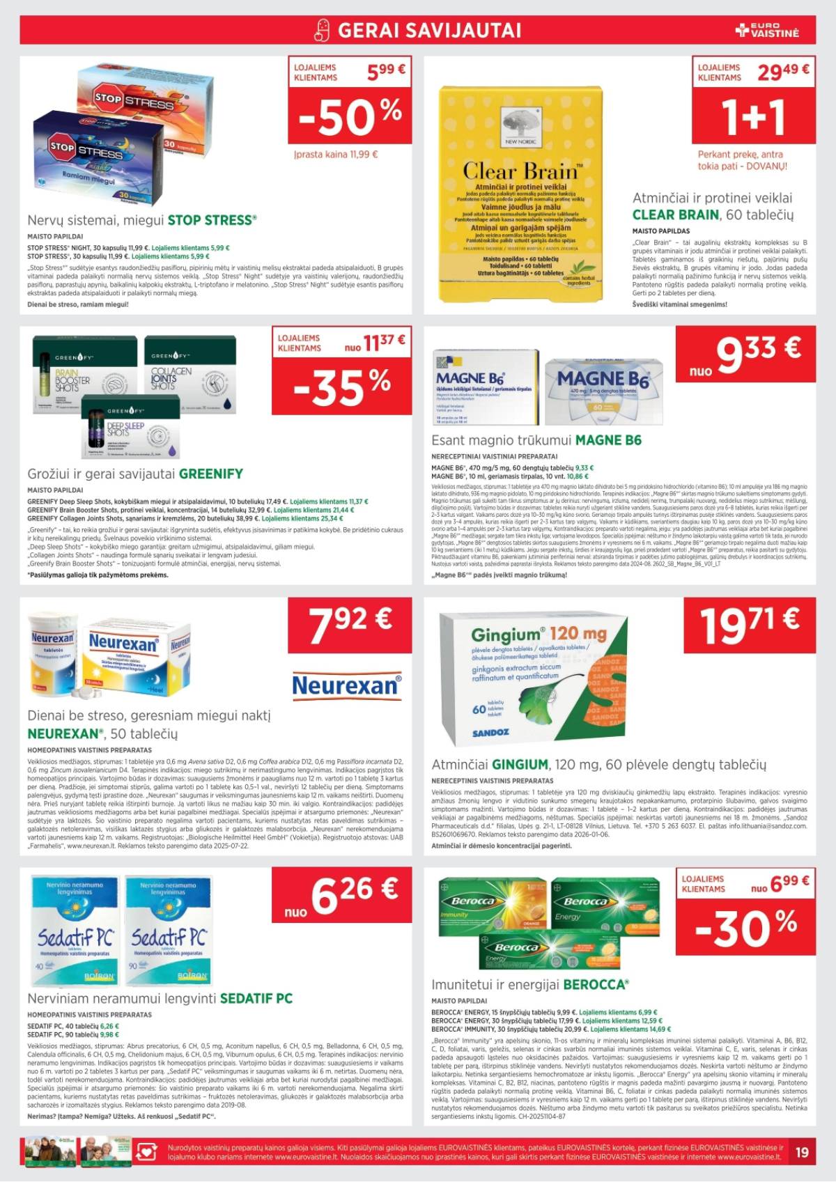 Eurovaistinė - Eurovaistinė akcijų leidinys | 2026-04-01 - 2026-04-30 19 puslapis