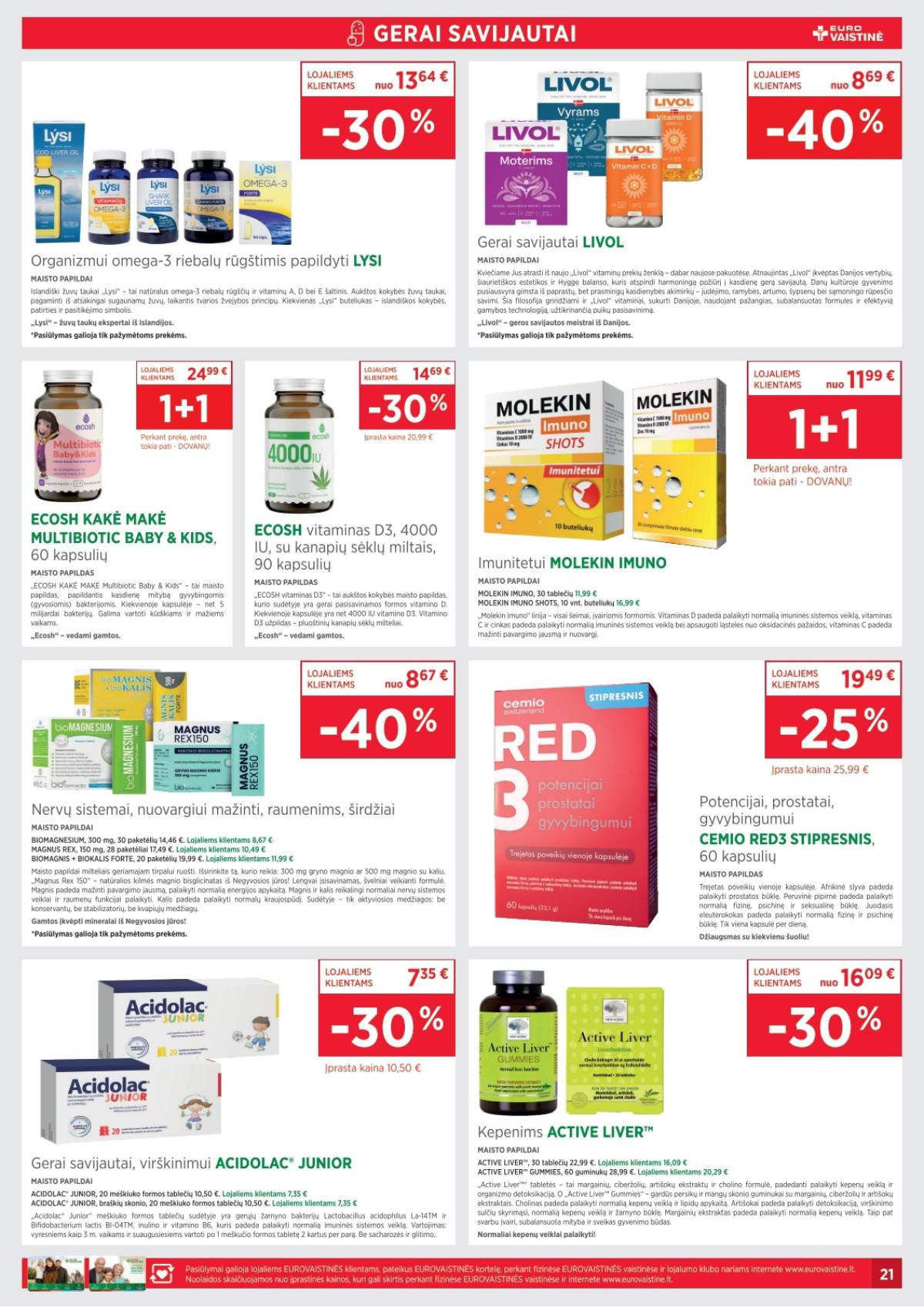 Eurovaistinė - Eurovaistinė akcijų leidinys | 2026-04-01 - 2026-04-30 21 puslapis