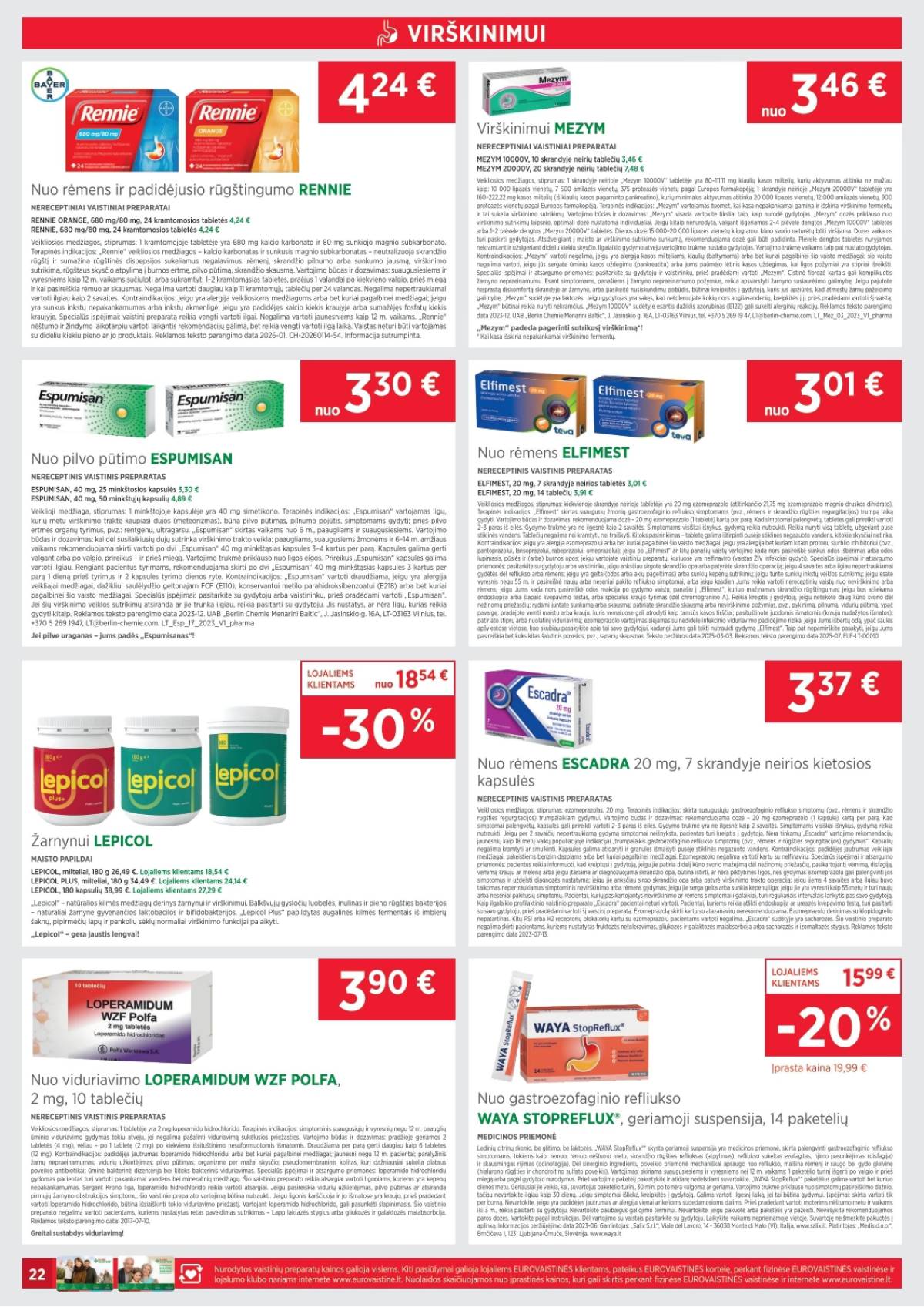 Eurovaistinė - Eurovaistinė akcijų leidinys | 2026-04-01 - 2026-04-30 22 puslapis