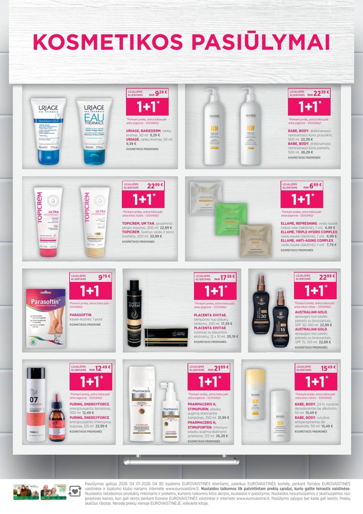 Eurovaistinė - Eurovaistinė akcijų leidinys | 2026-04-01 - 2026-04-30 26 puslapis